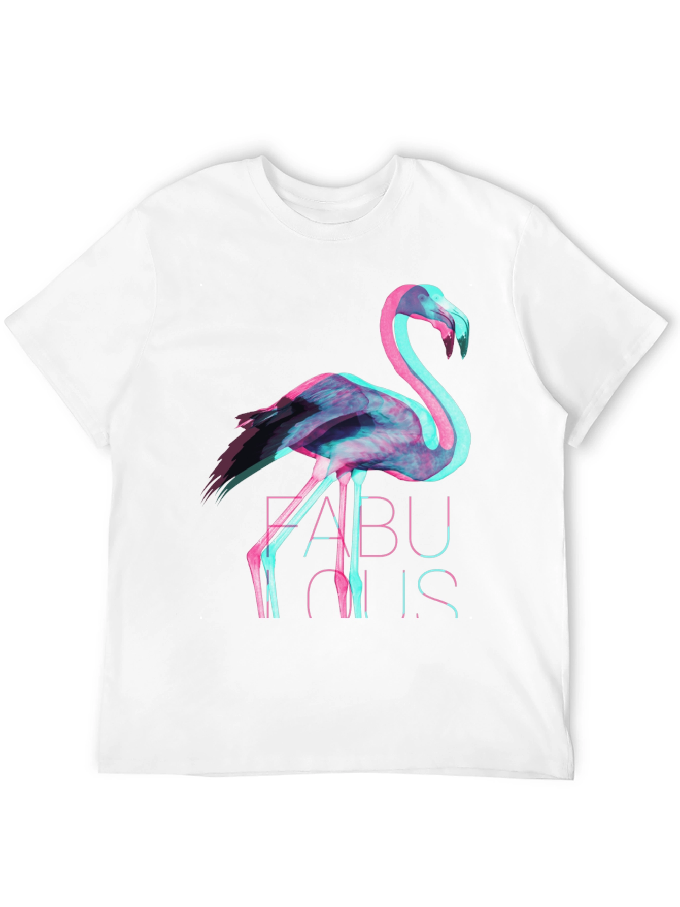 Fabulous Flamingo Graphic T-Shirt - Black