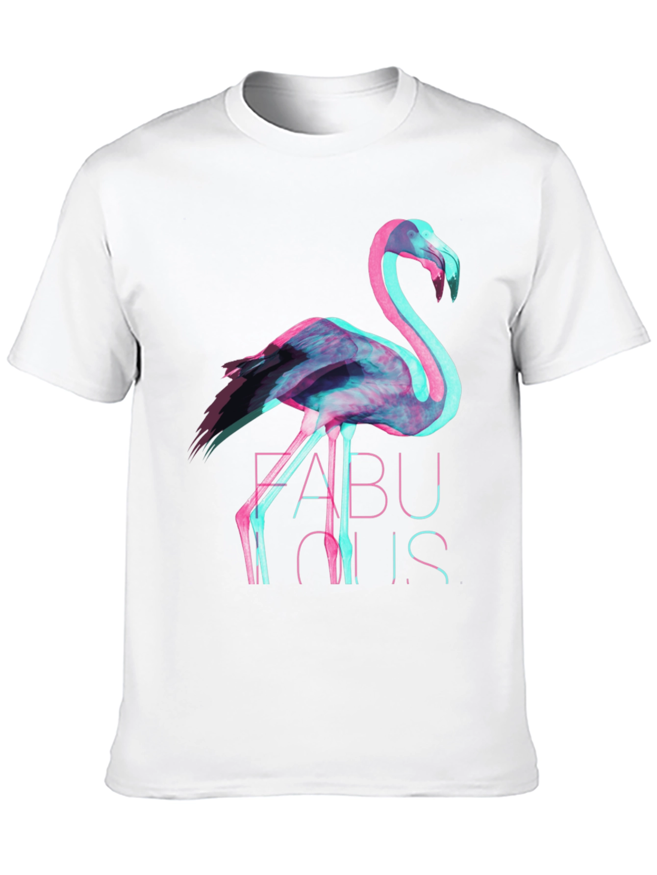 Fabulous Flamingo Graphic T-Shirt - Black