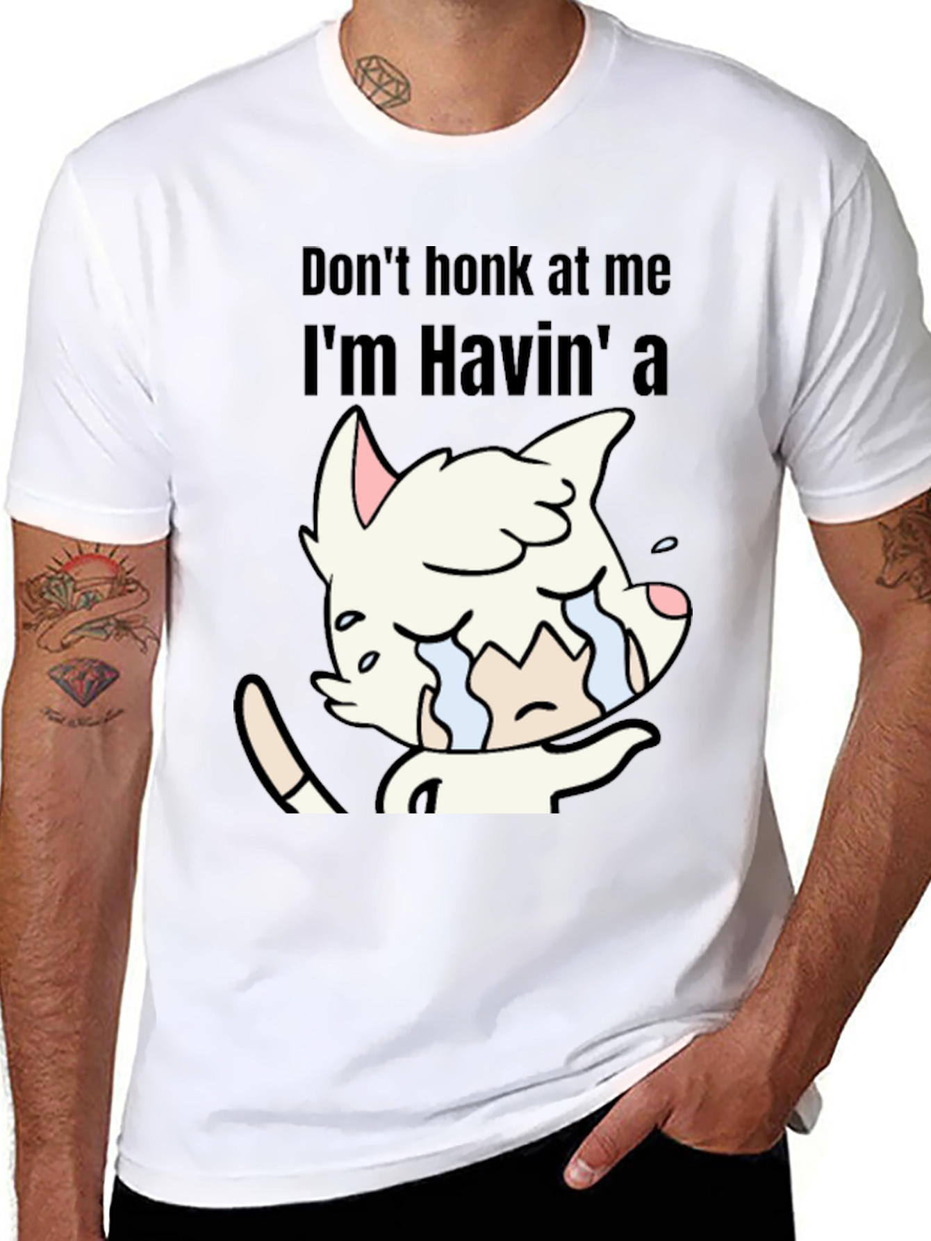 Dont Honk At Me Crying Cat T-Shirt