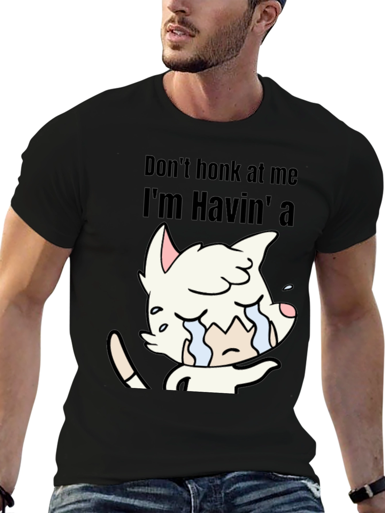Dont Honk At Me Crying Cat T-Shirt
