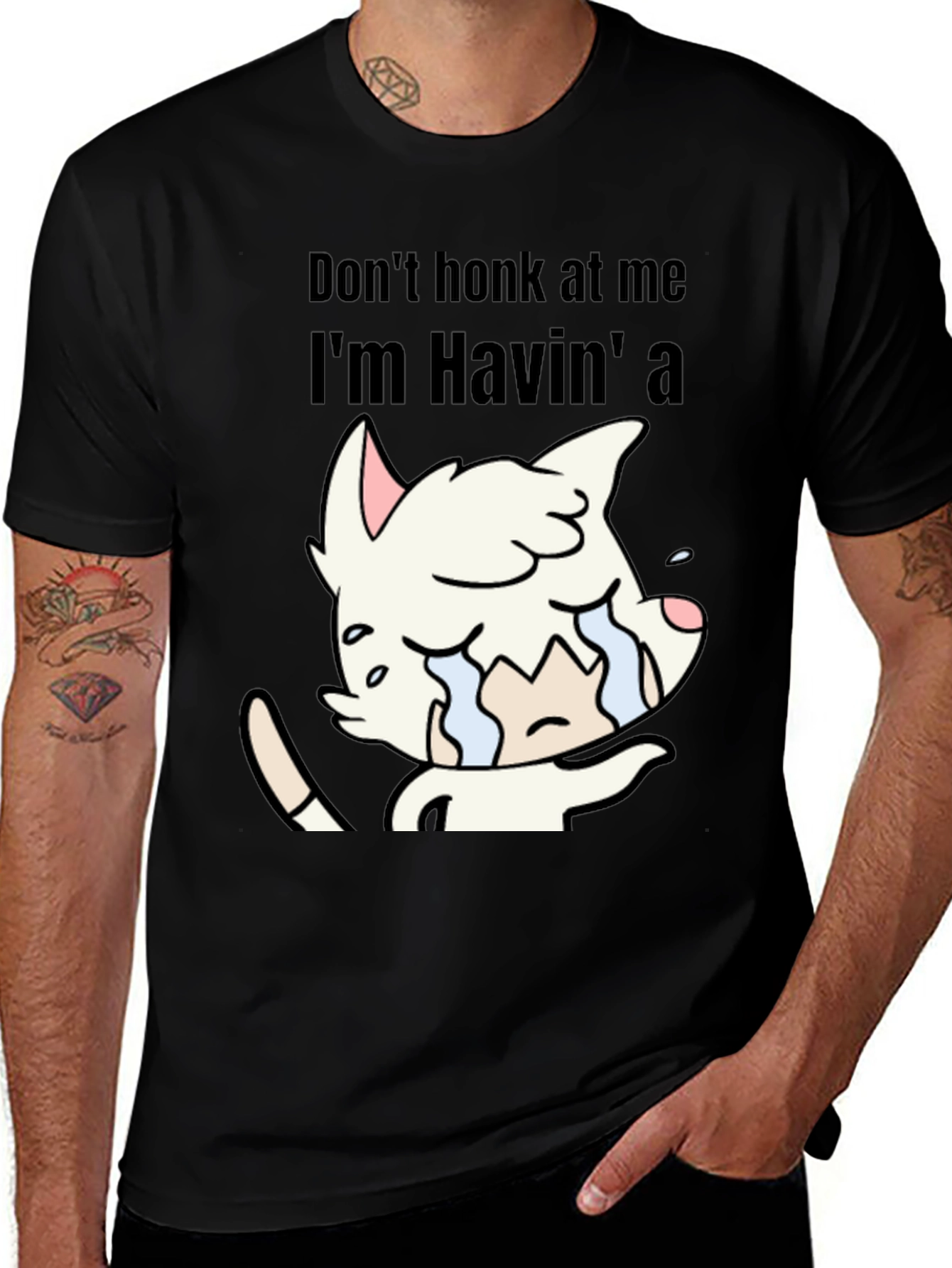 Dont Honk At Me Crying Cat T-Shirt