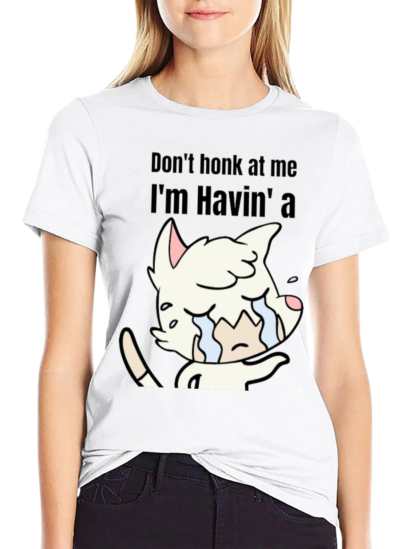 Dont Honk At Me Crying Cat T-Shirt