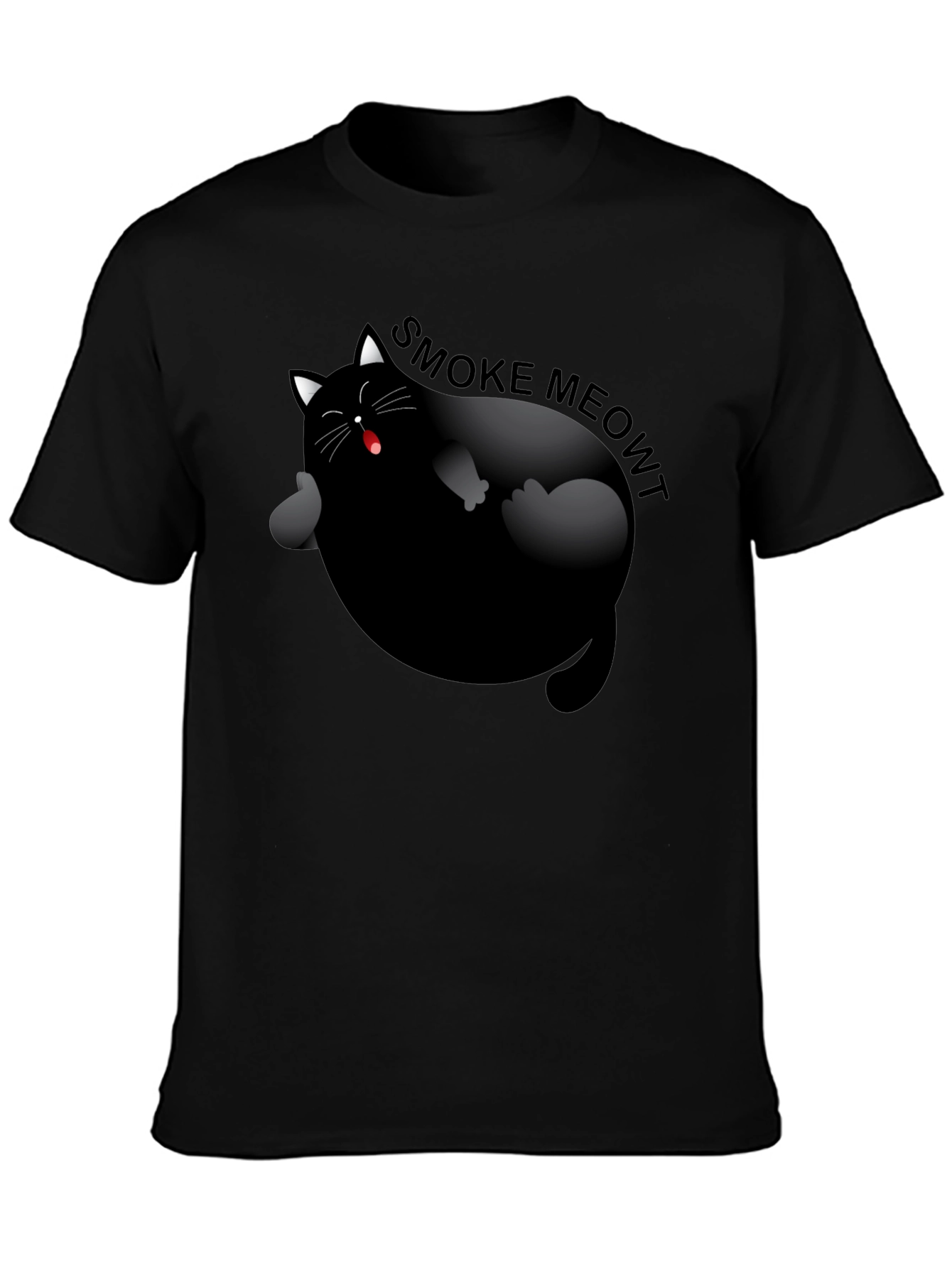 Smoke Meowt Cat Graphic T-Shirt