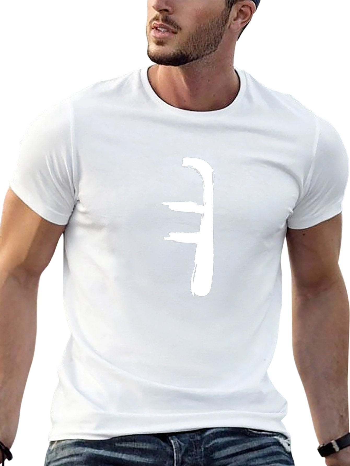 Modern Abstract Symbol Black T-Shirt