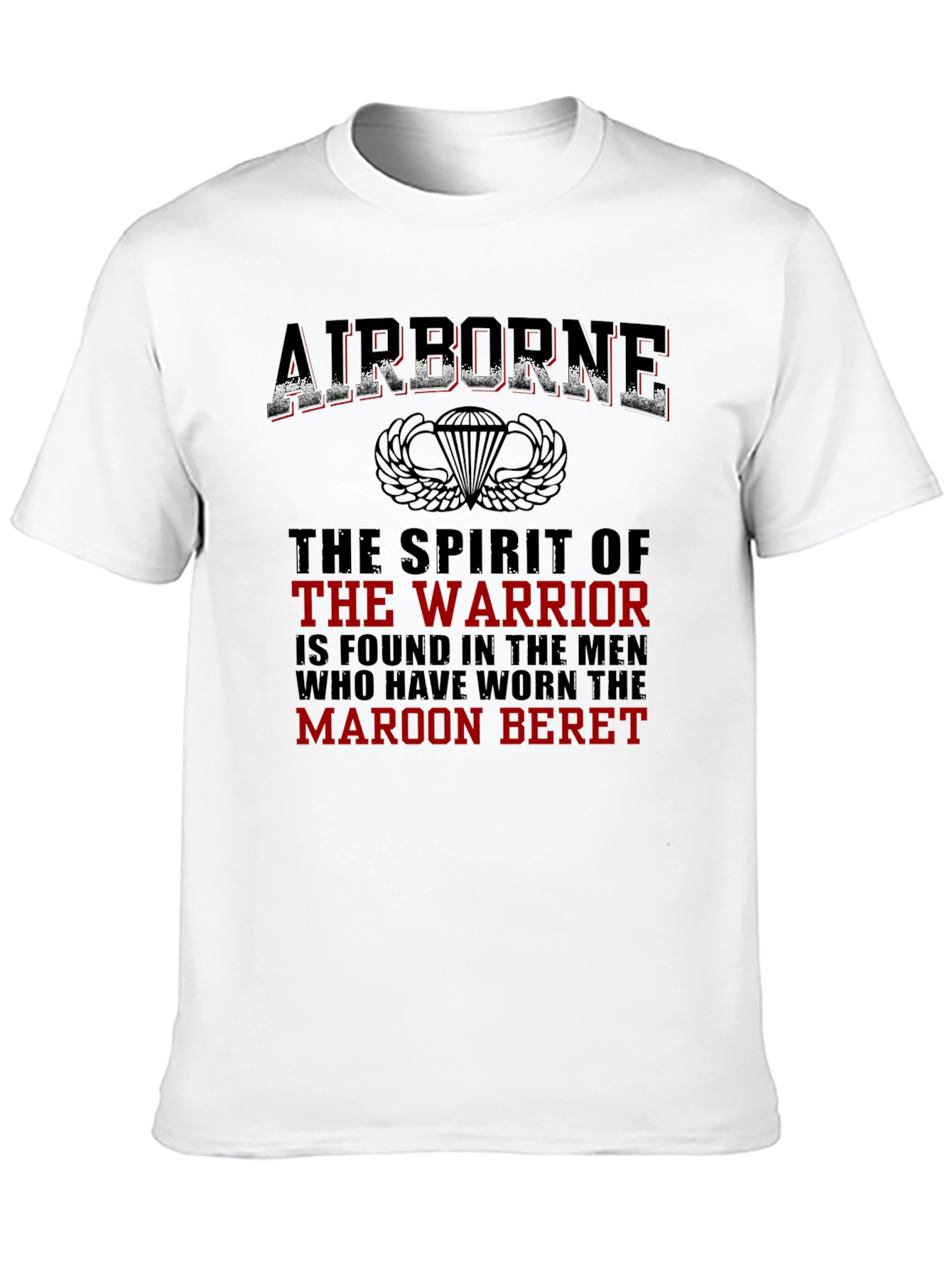 Airborne Warrior T-Shirt - Maroon Beret Pride