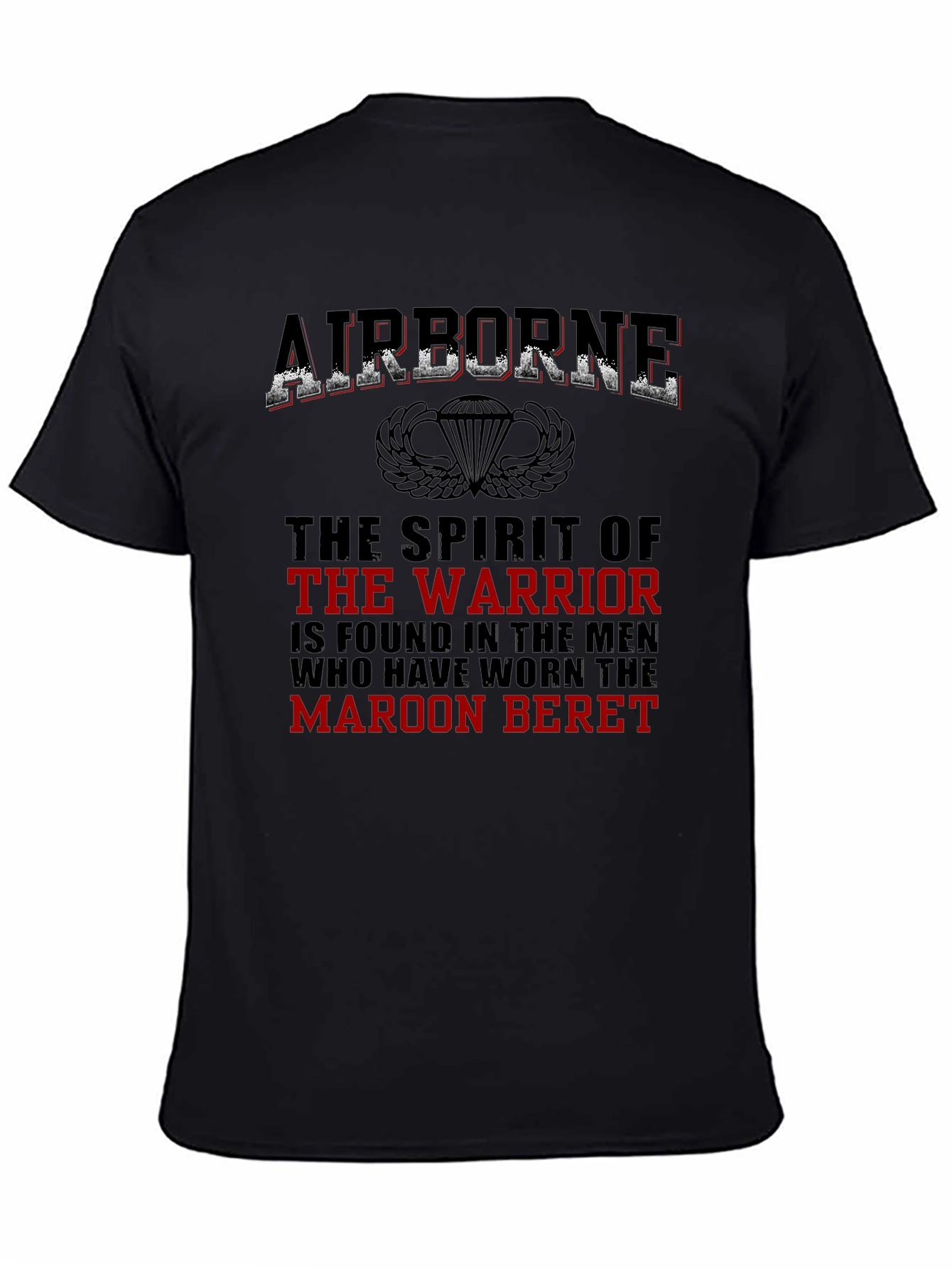 Airborne Warrior T-Shirt - Maroon Beret Pride