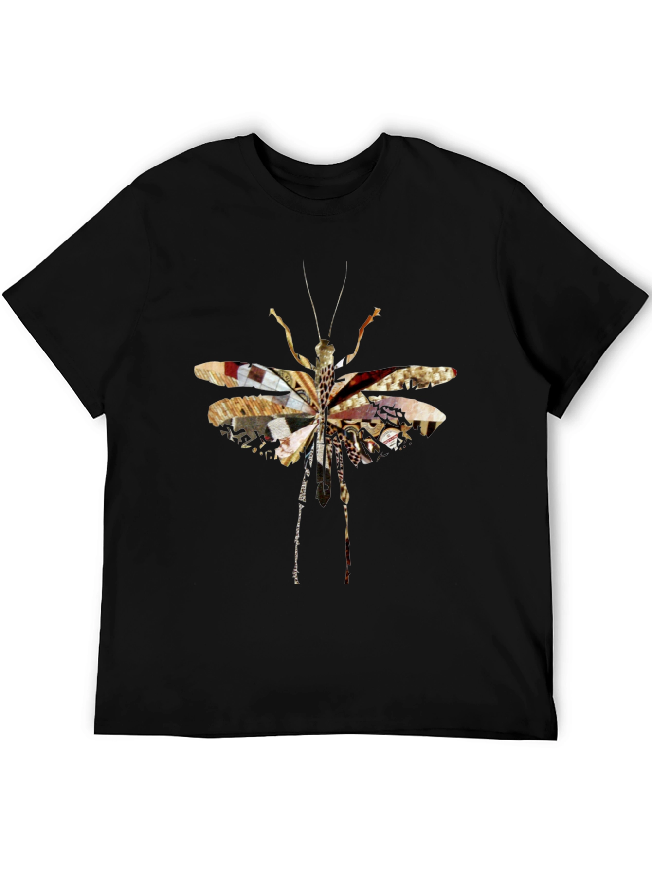 Abstract Insect Graphic Tee - Unique Black T-Shirt