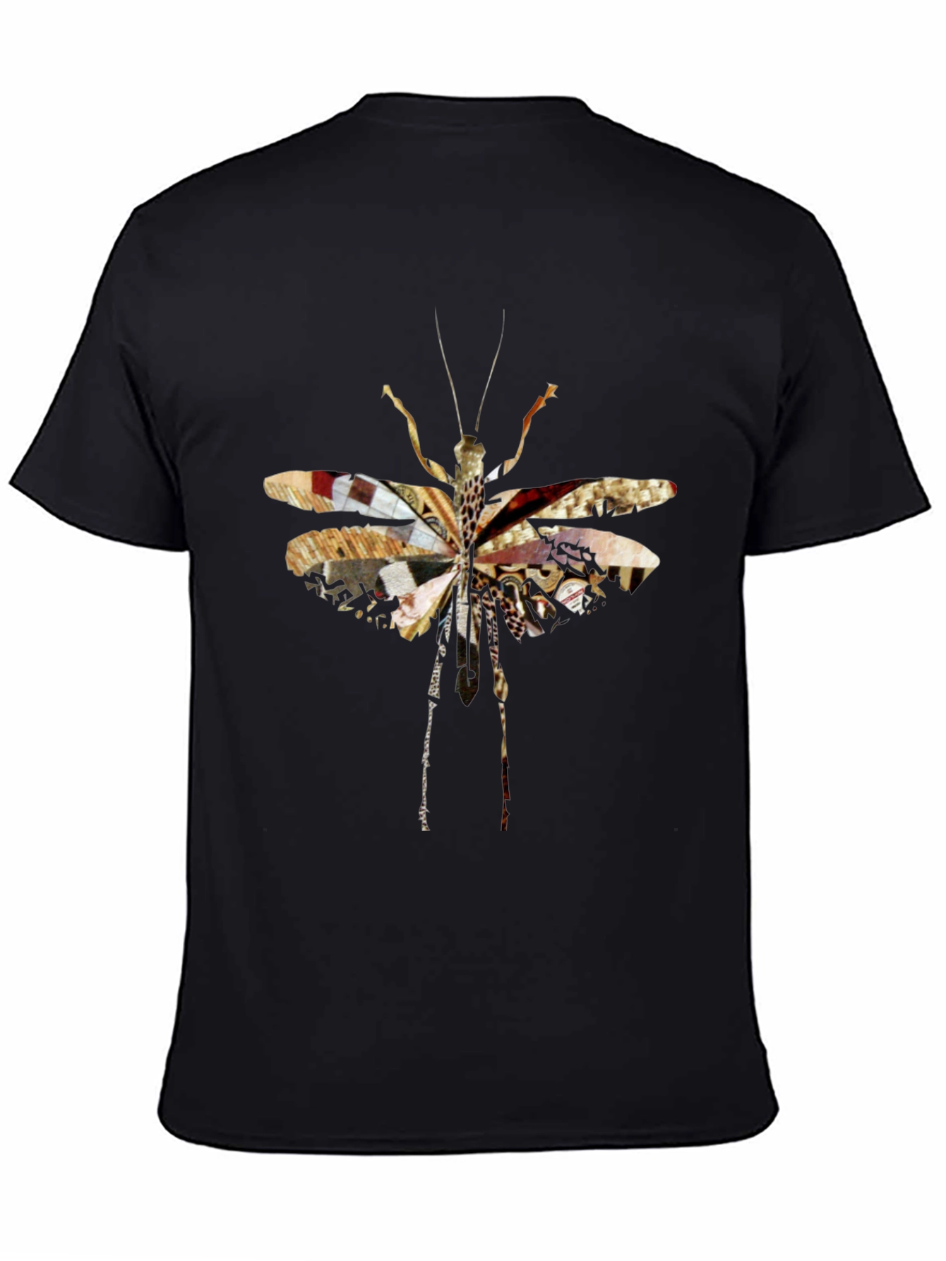 Abstract Insect Graphic Tee - Unique Black T-Shirt
