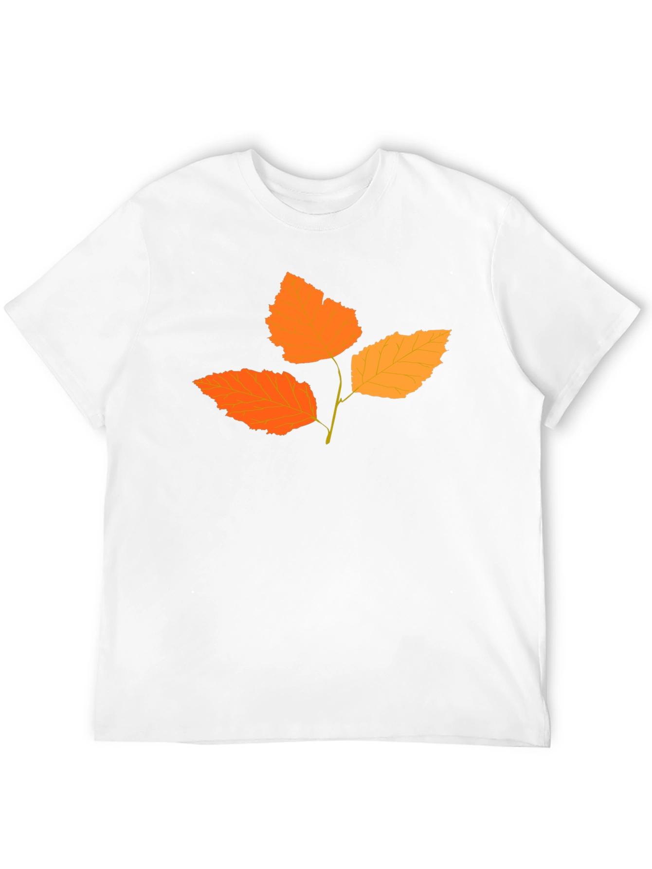 Autumn Leaf Graphic Tee - Black Cotton Blend