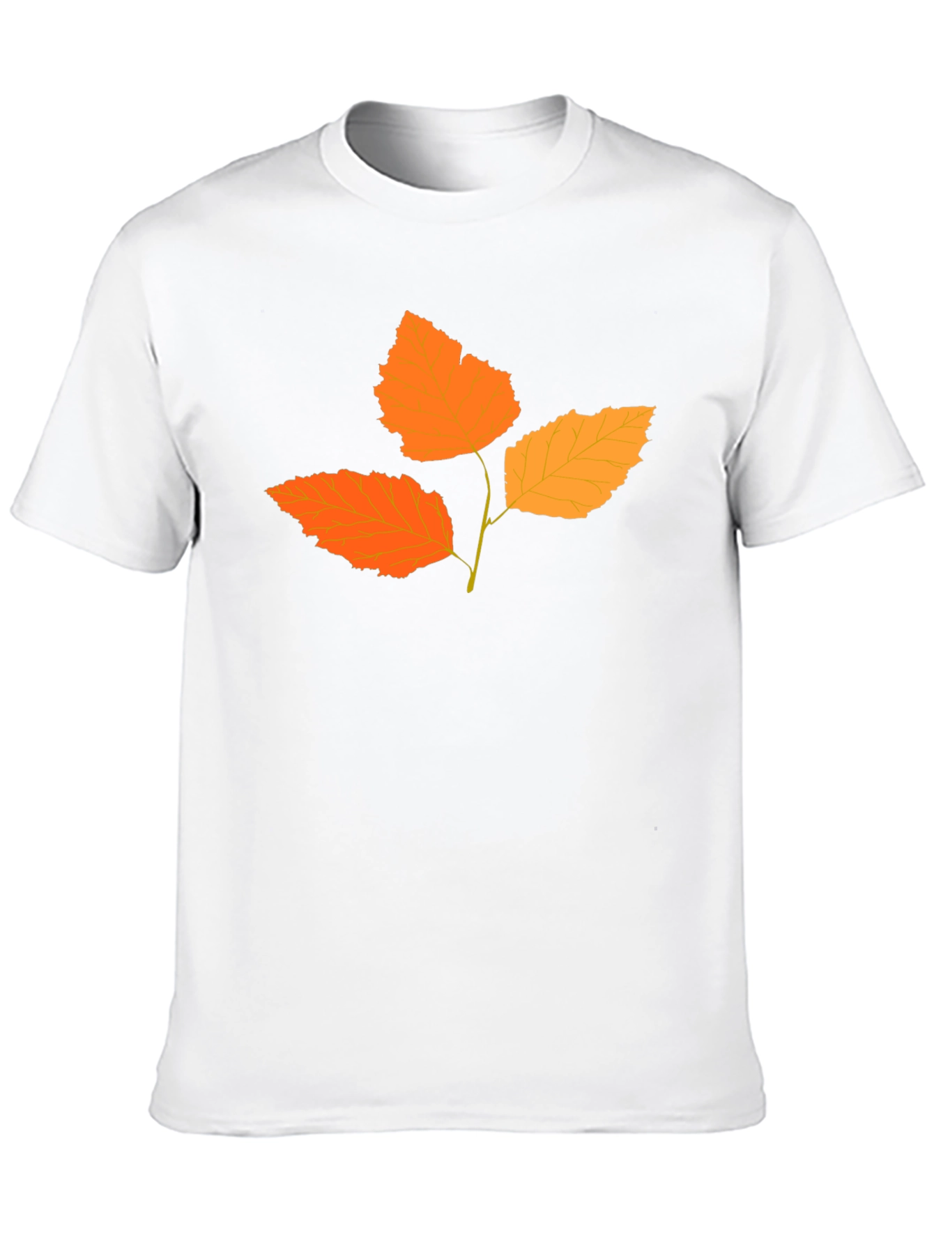 Autumn Leaf Graphic Tee - Black Cotton Blend