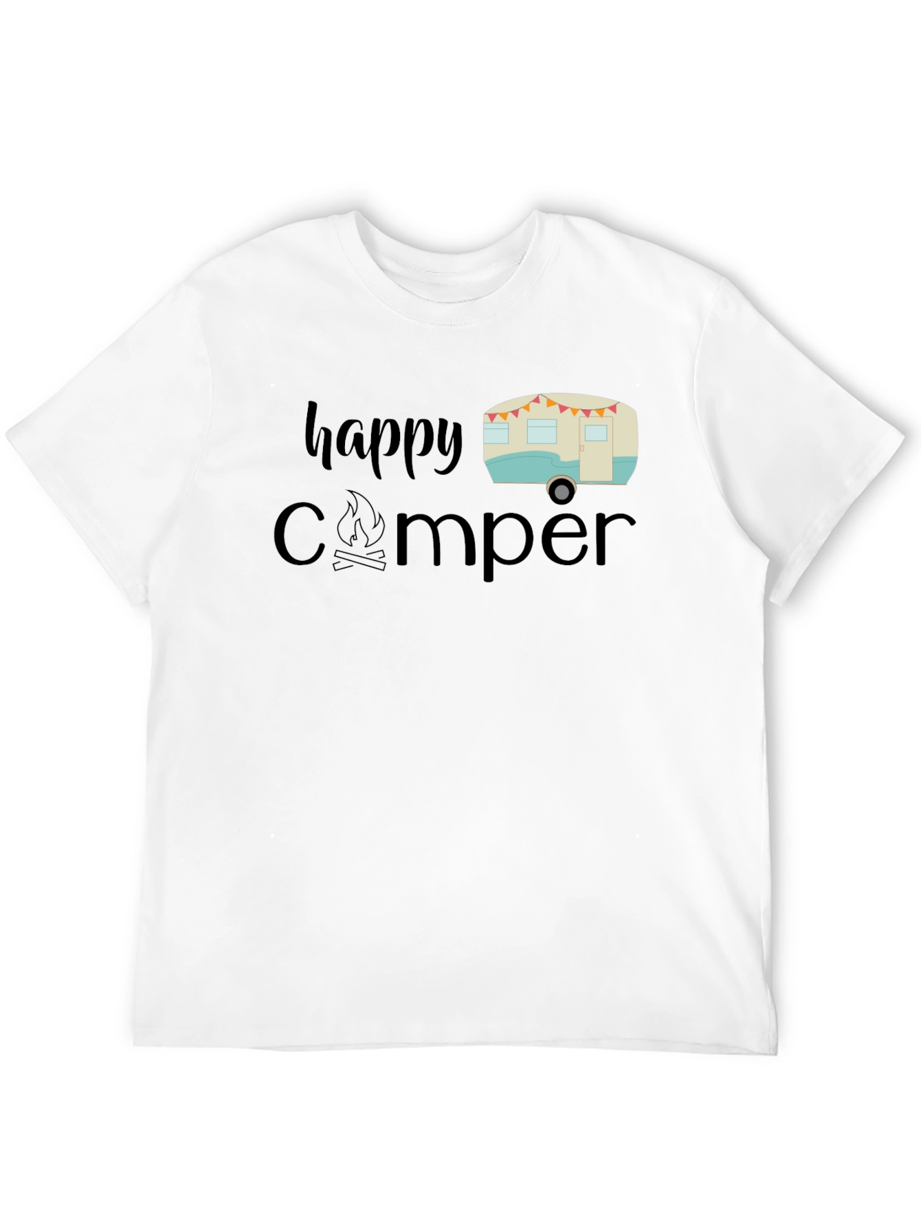 Happy Camper Graphic Tee - Camping Lover Shirt