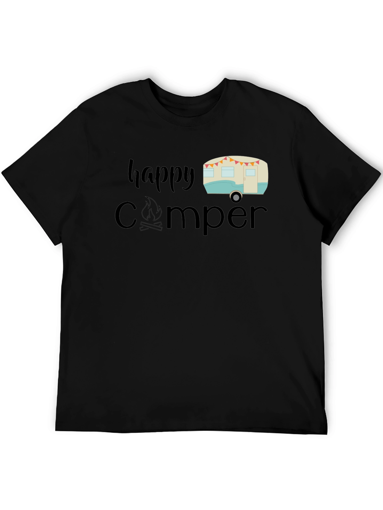 Happy Camper Graphic Tee - Camping Lover Shirt