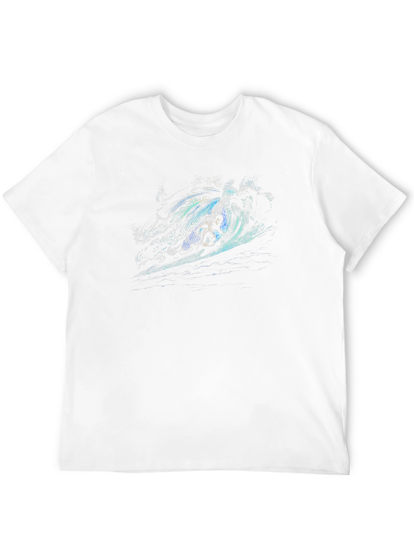 Surfer Wave Graphic Tee - Mens Black T-Shirt
