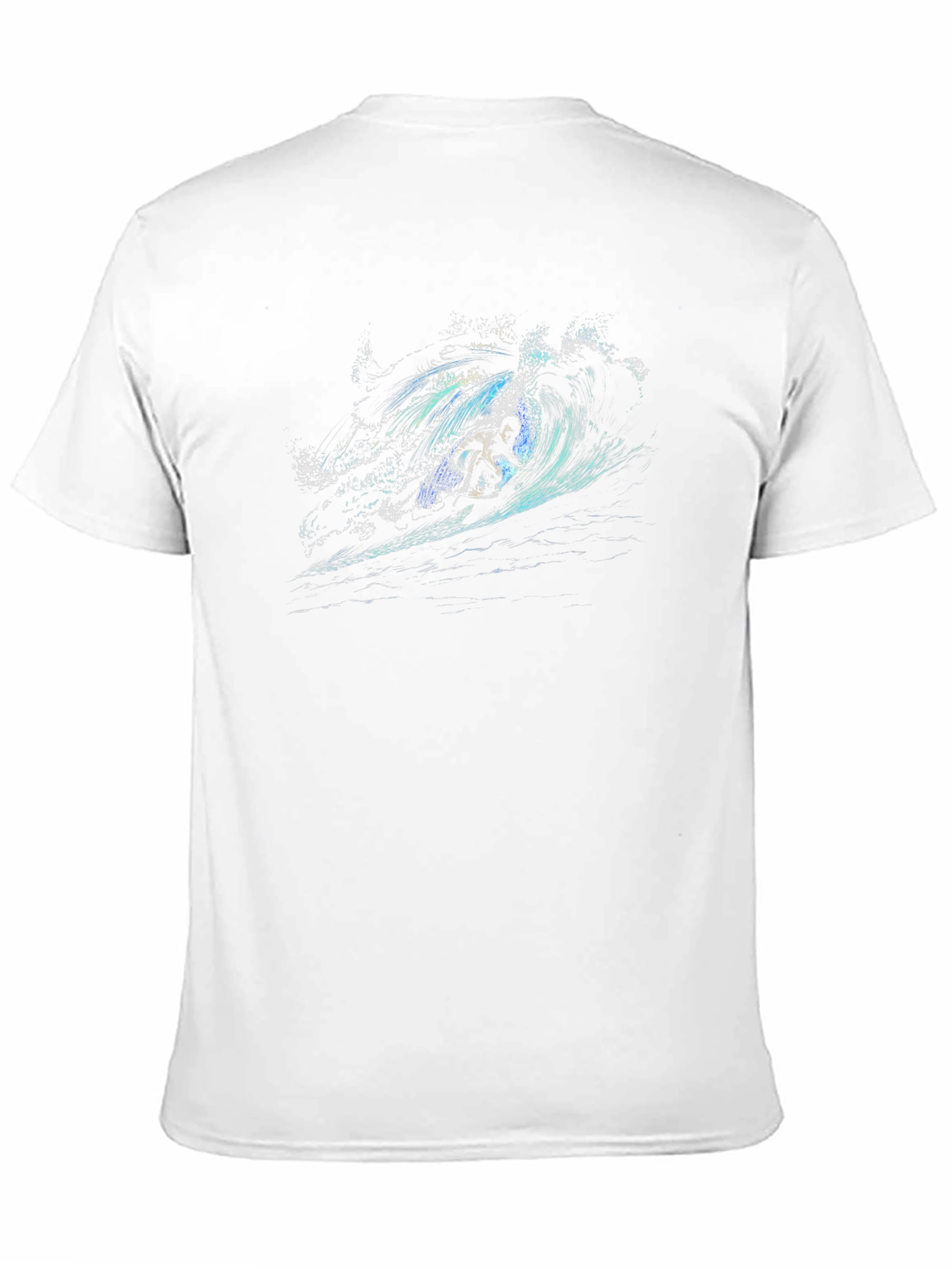 Surfer Wave Graphic Tee - Mens Black T-Shirt