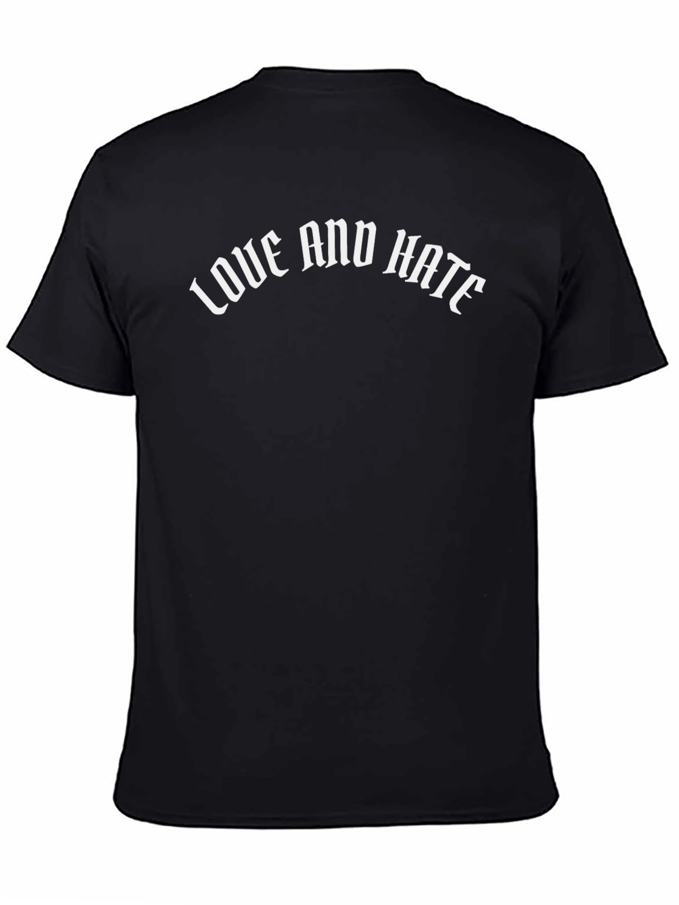 Love and Hate Graphic Black T-Shirt