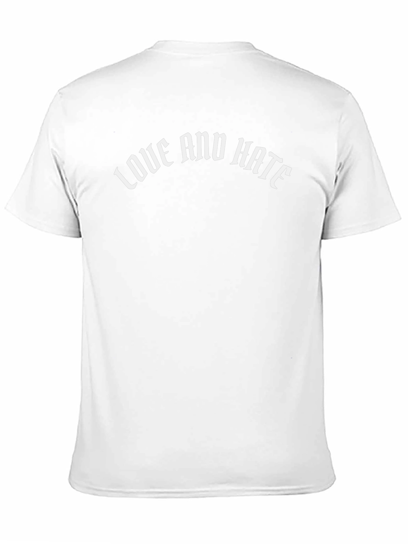 Love and Hate Graphic Black T-Shirt