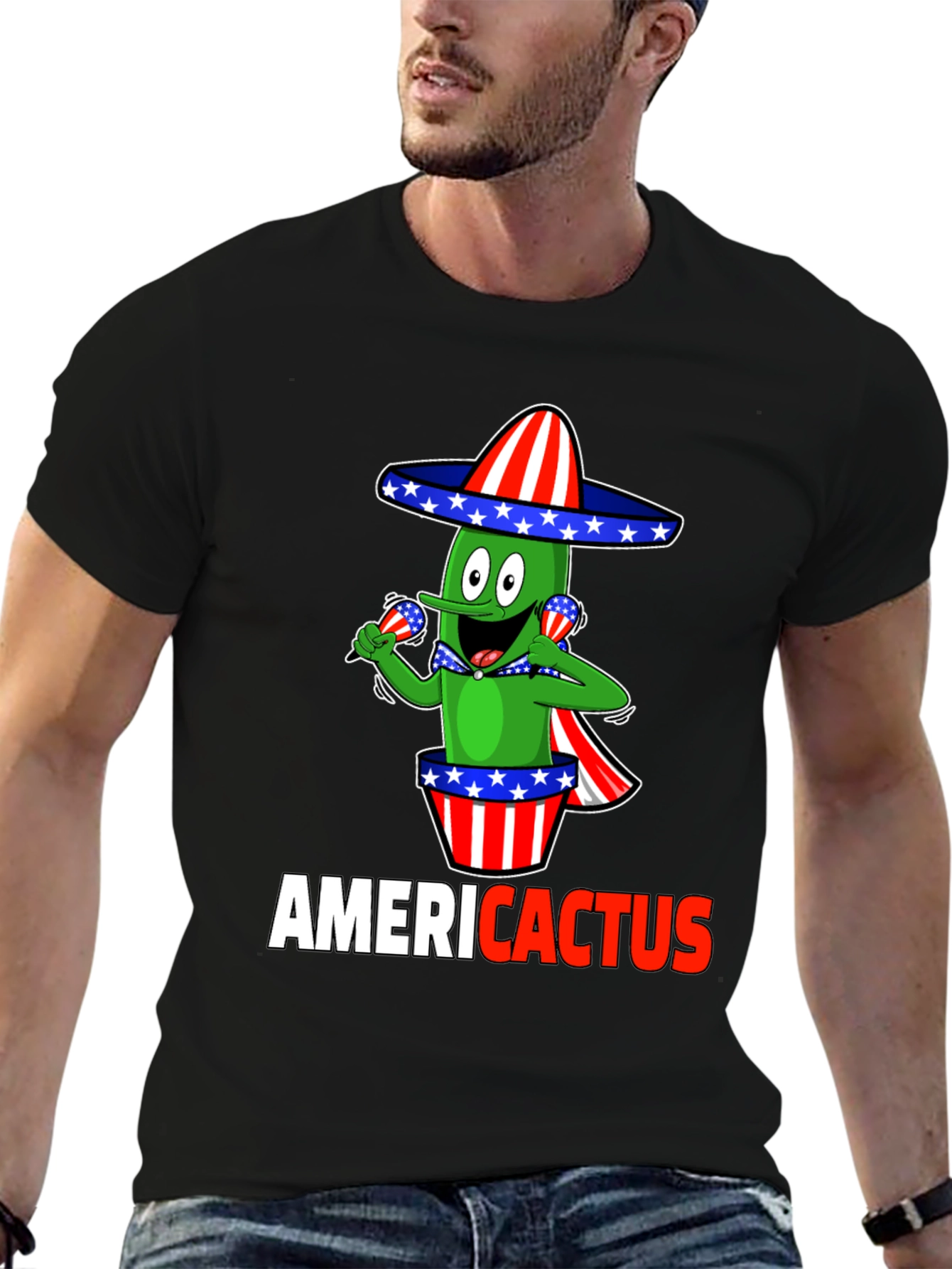 Americactus Patriotic T-Shirt