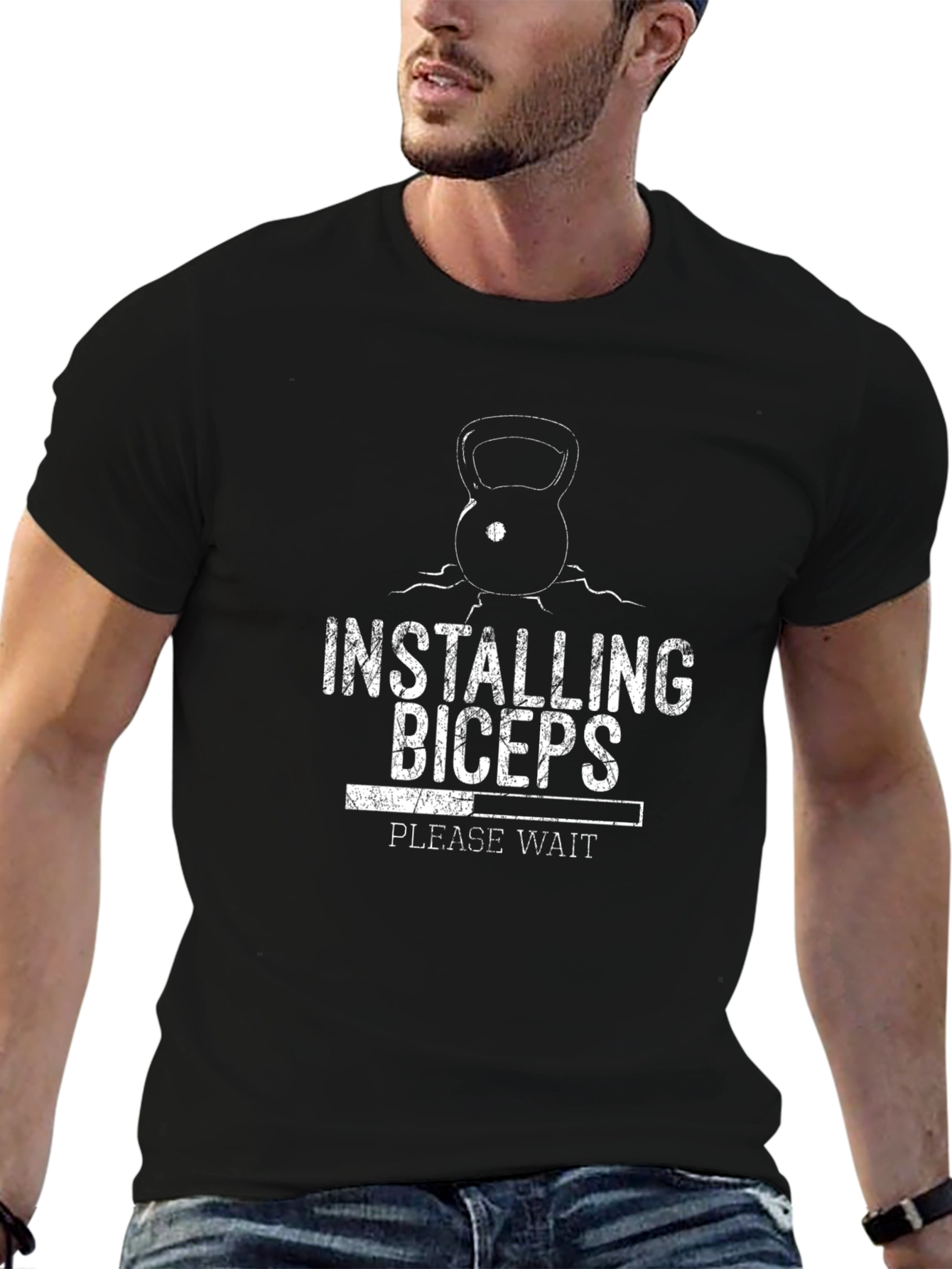 Installing Biceps Graphic Tee - Gym Workout Shirt