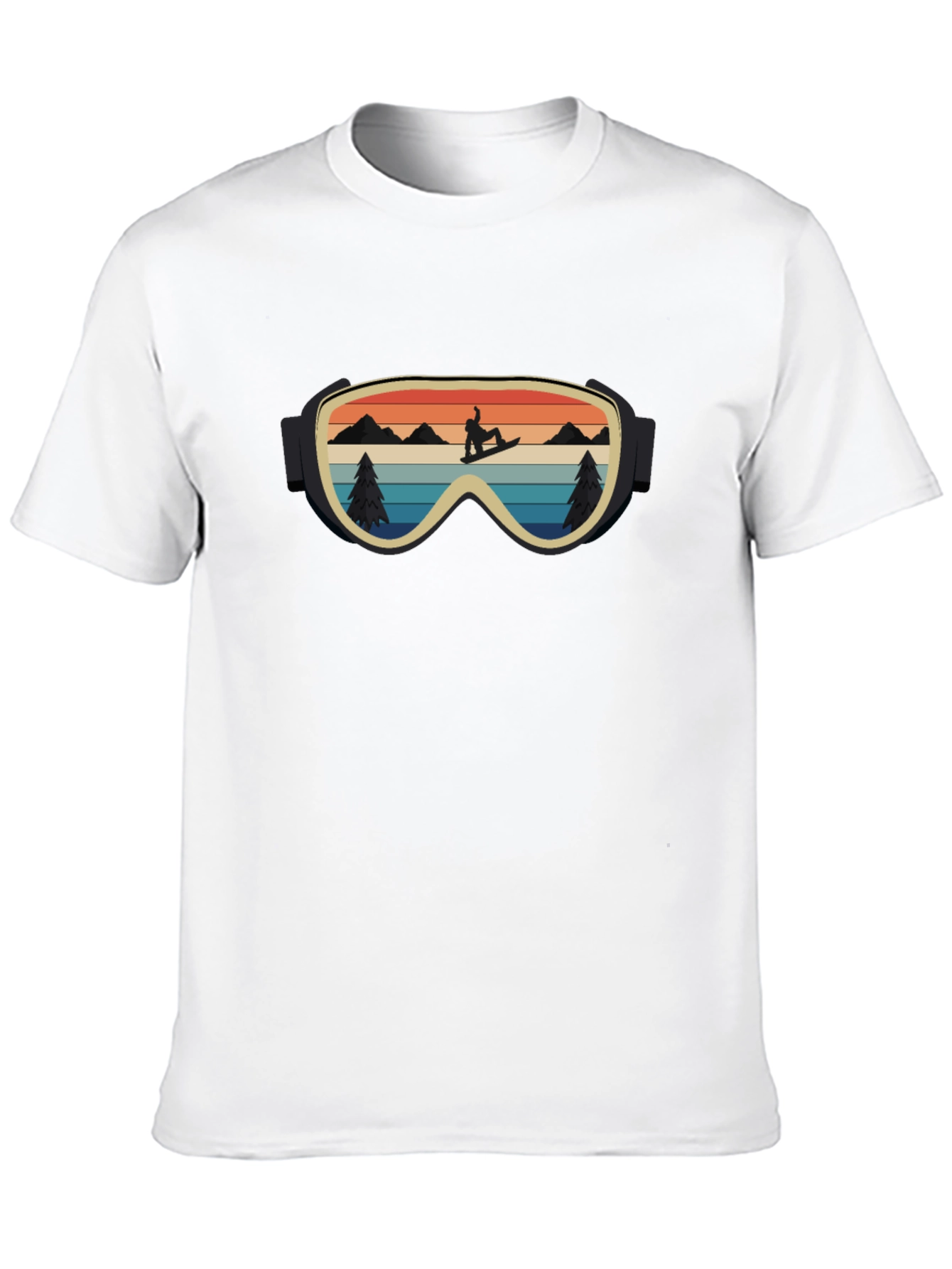 Retro Snowboarder Goggles Graphic Tee