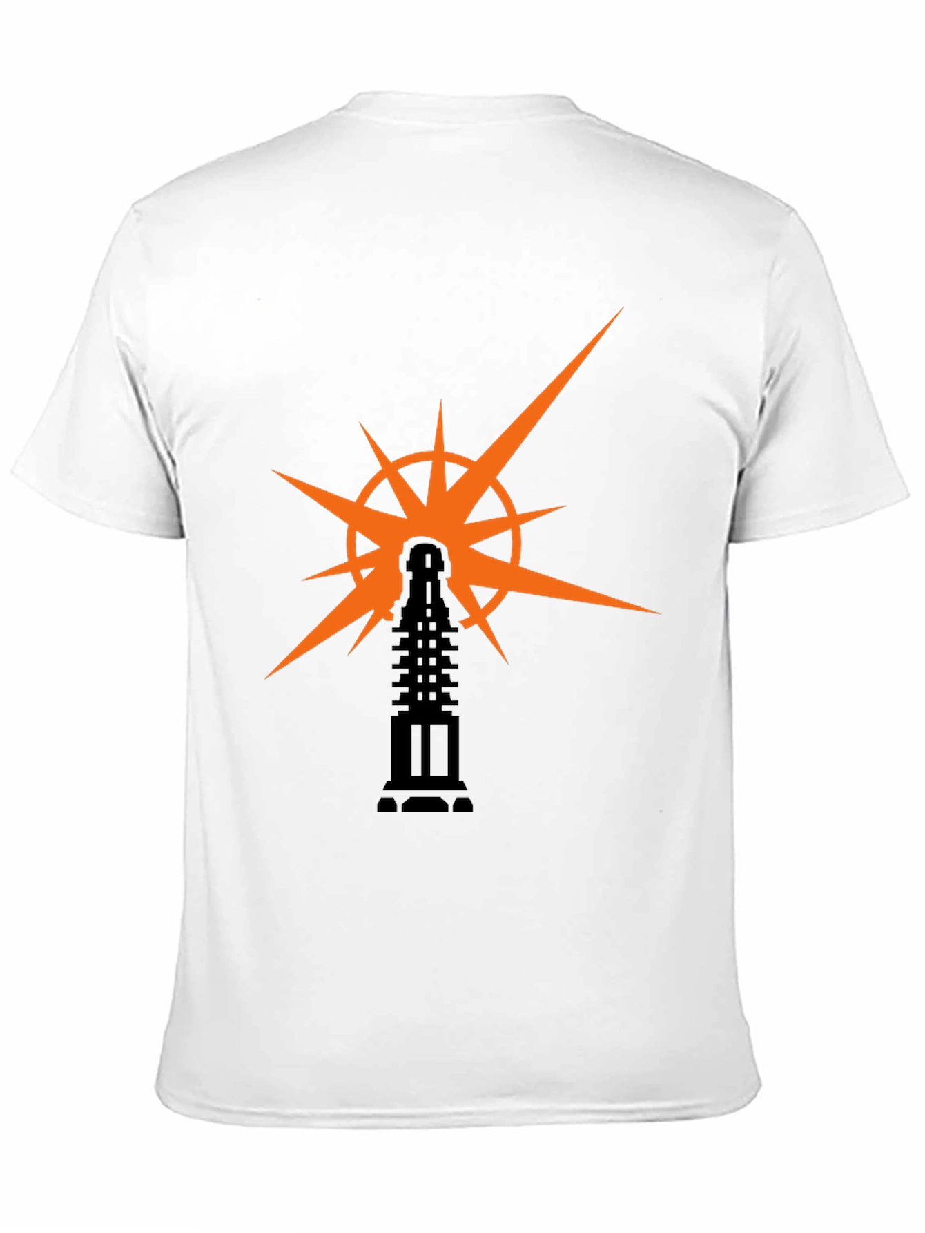Black T-Shirt with Light Tower Graphic