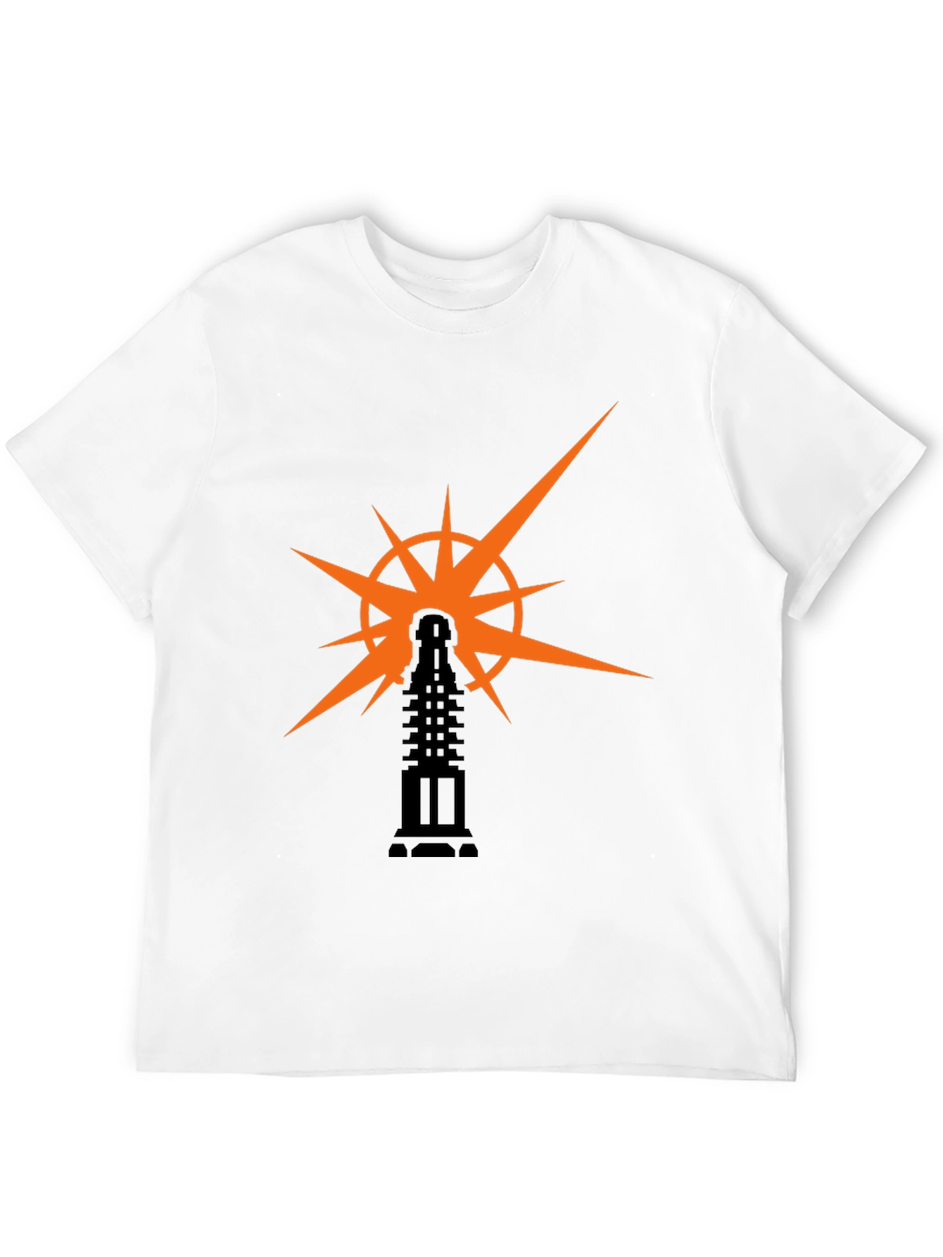 Black T-Shirt with Light Tower Graphic