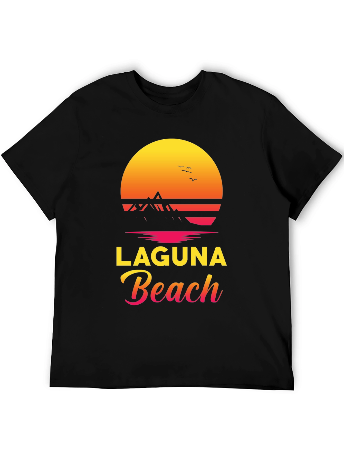 Laguna Beach Graphic Tee - Sunset Design