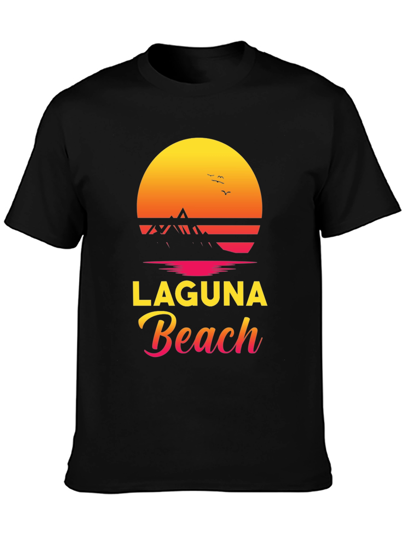 Laguna Beach Graphic Tee - Sunset Design