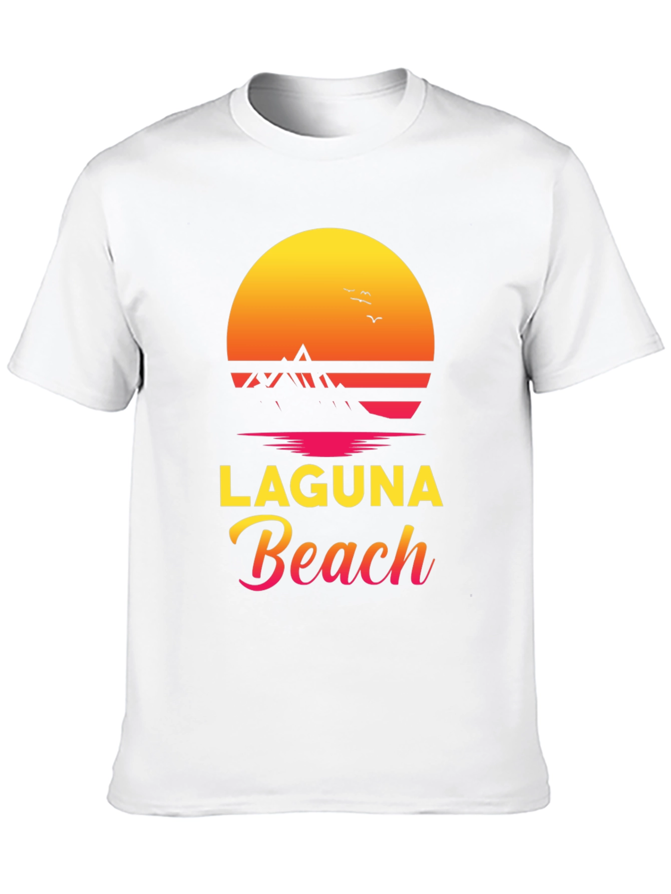 Laguna Beach Graphic Tee - Sunset Design