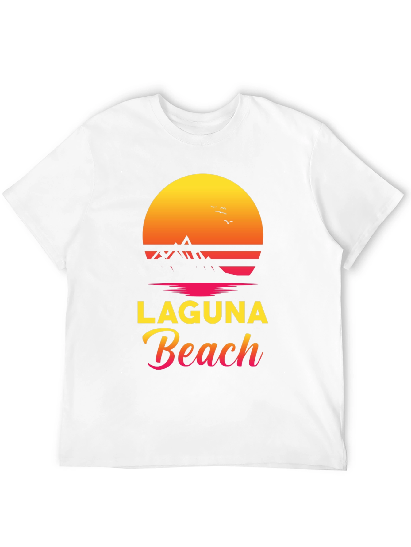 Laguna Beach Graphic Tee - Sunset Design