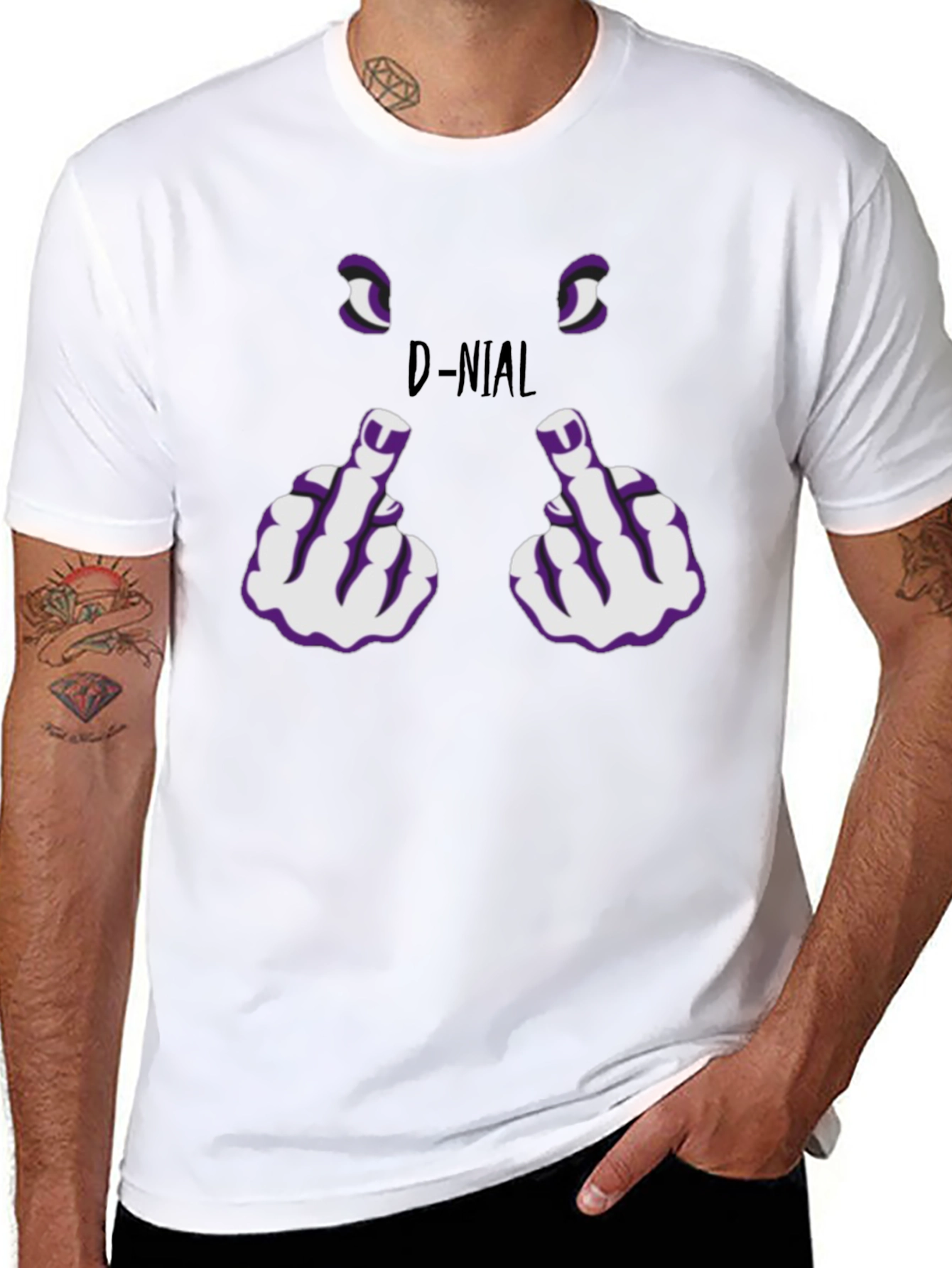 D-nial Middle Finger Graphic Tee