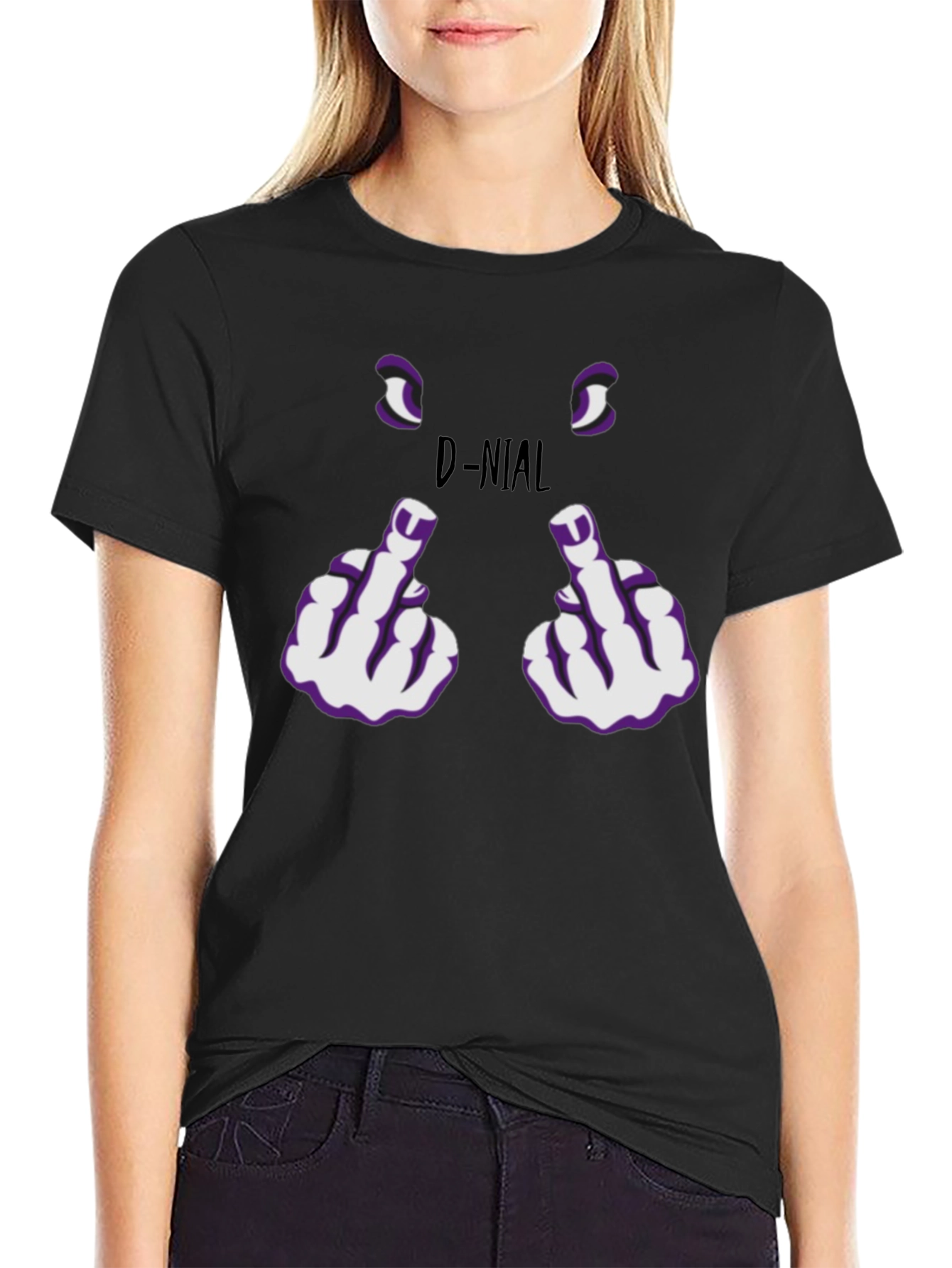 D-nial Middle Finger Graphic Tee