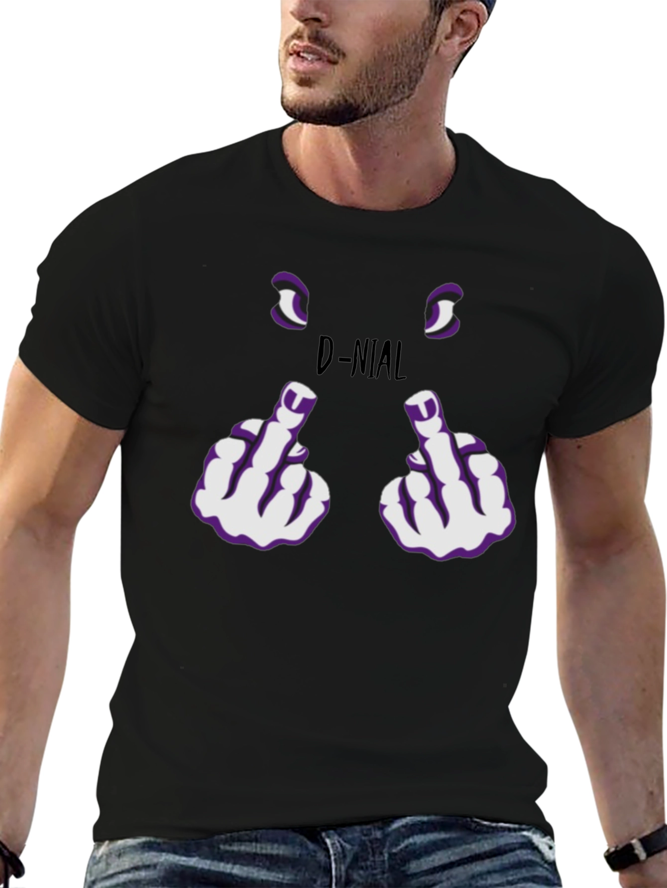 D-nial Middle Finger Graphic Tee