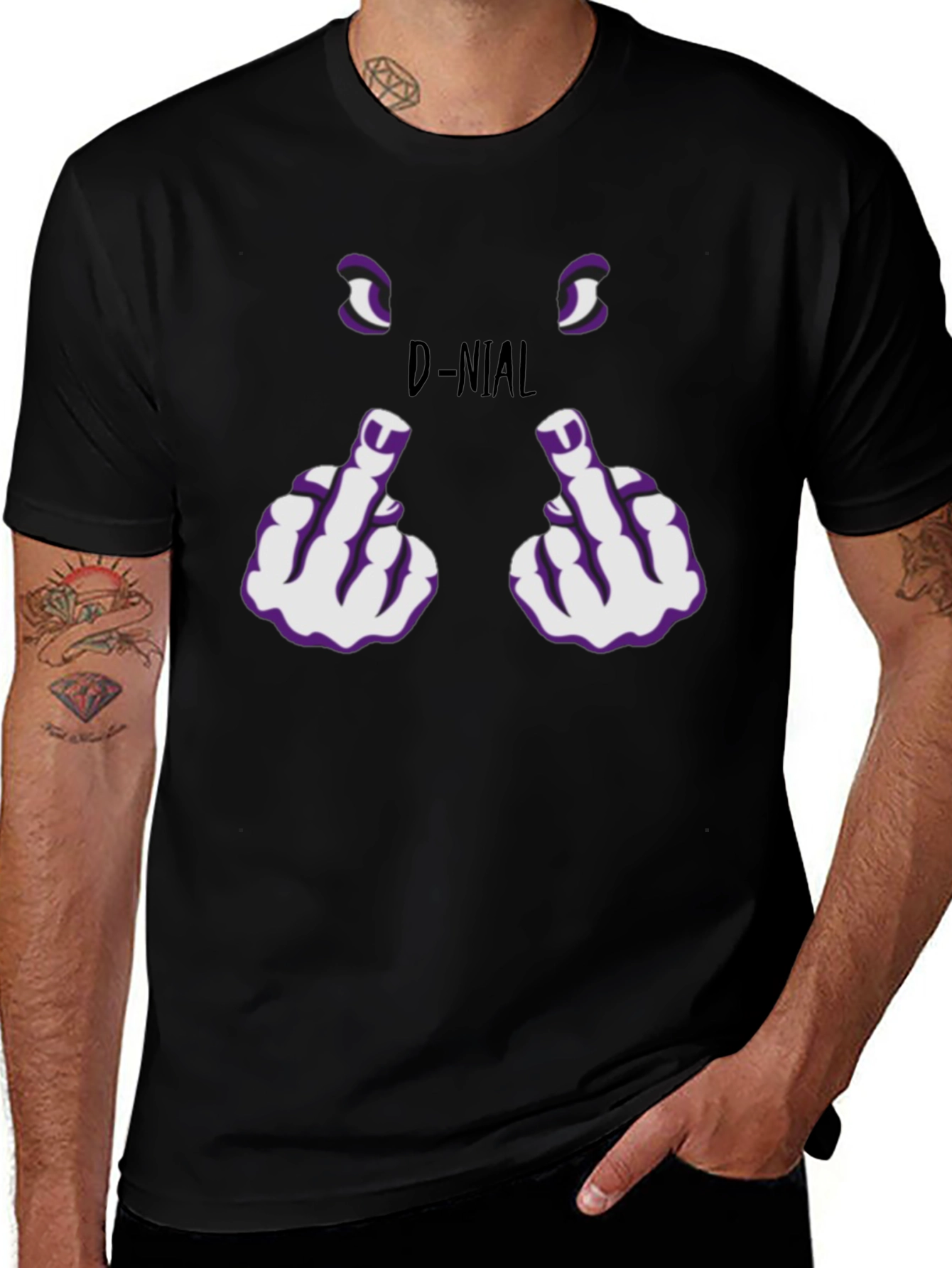D-nial Middle Finger Graphic Tee