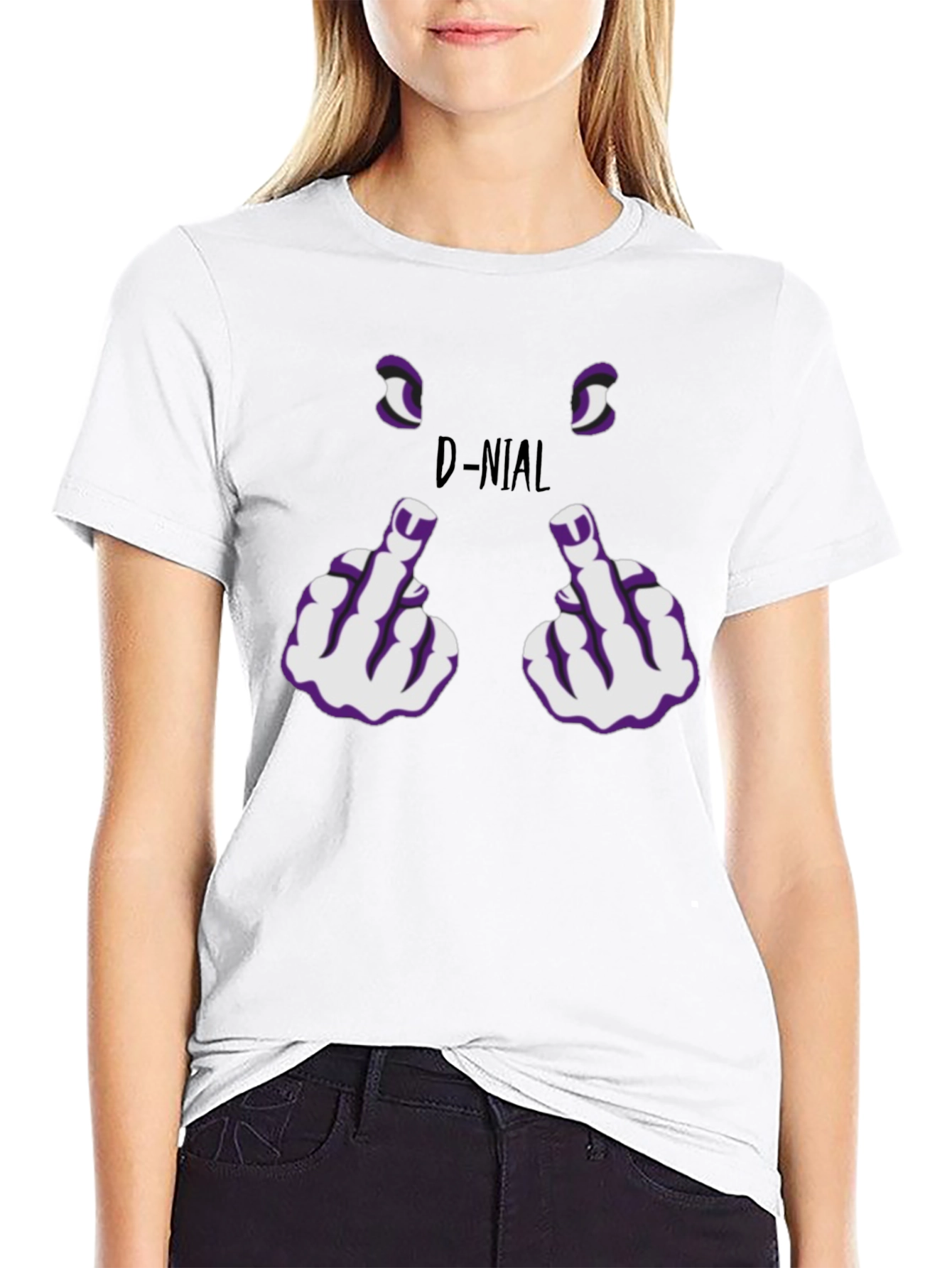 D-nial Middle Finger Graphic Tee
