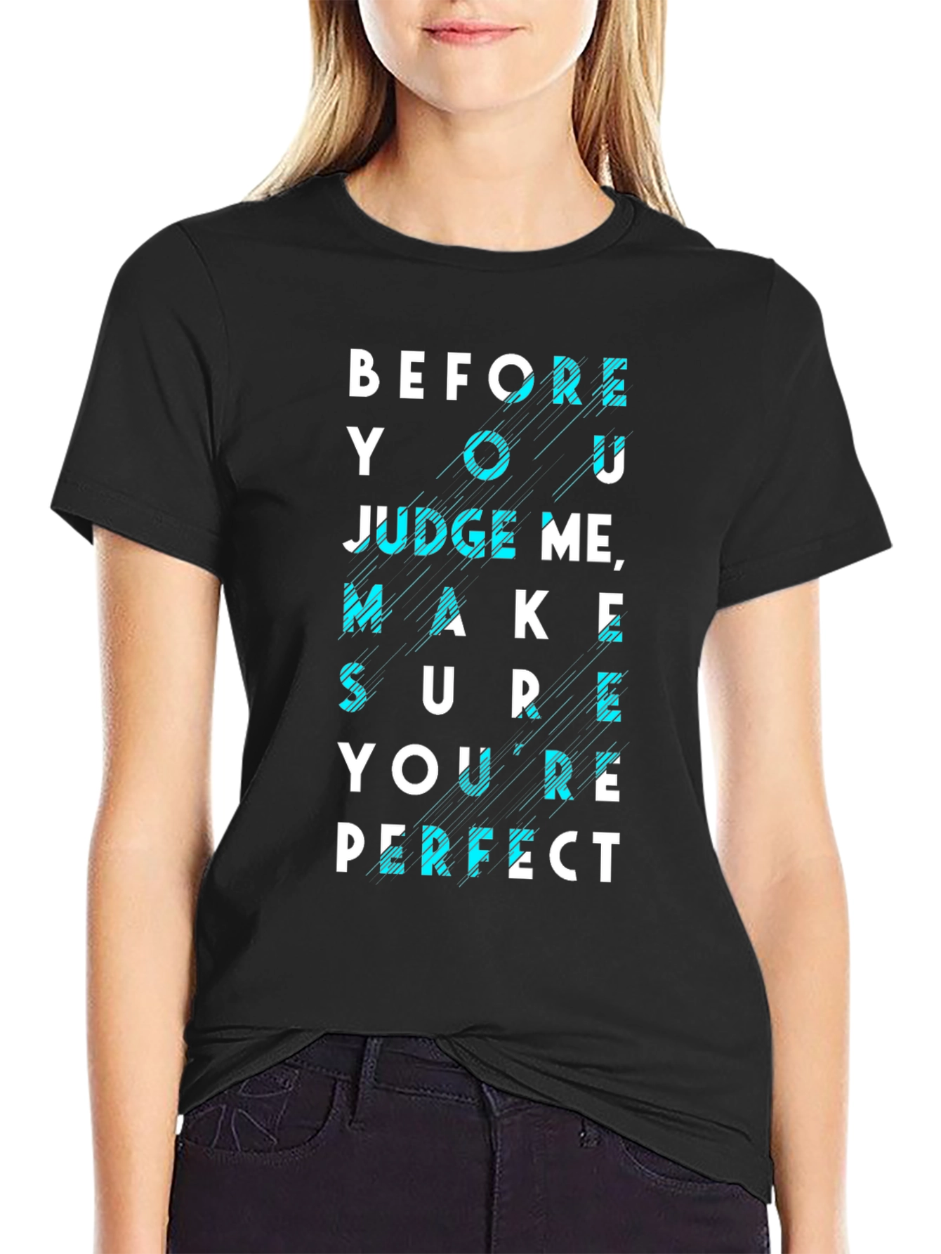 Before You Judge Me Graphic Tee - Black