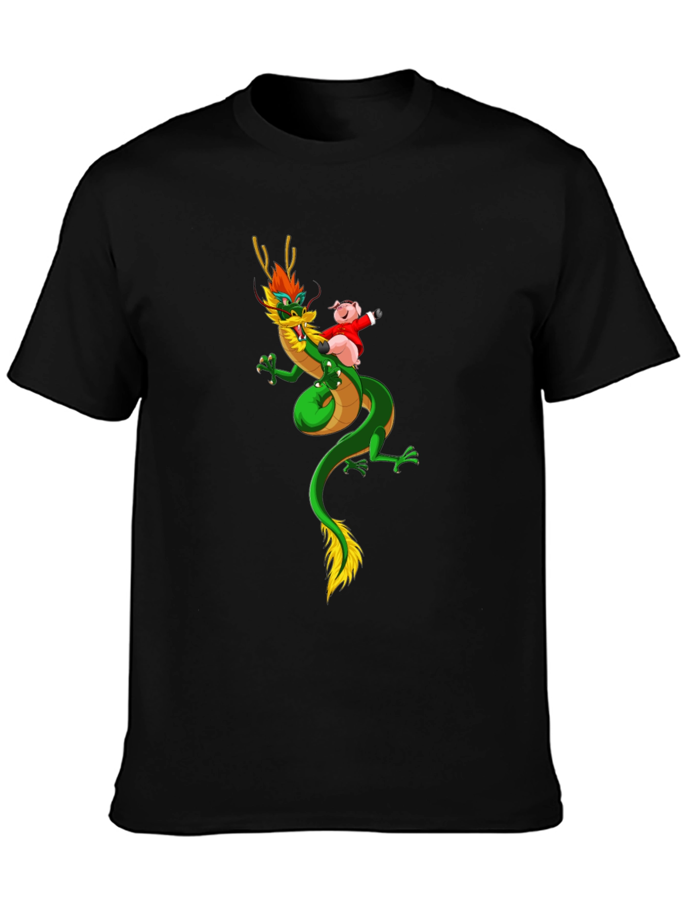 Dragon and Pig Funny Graphic Tee