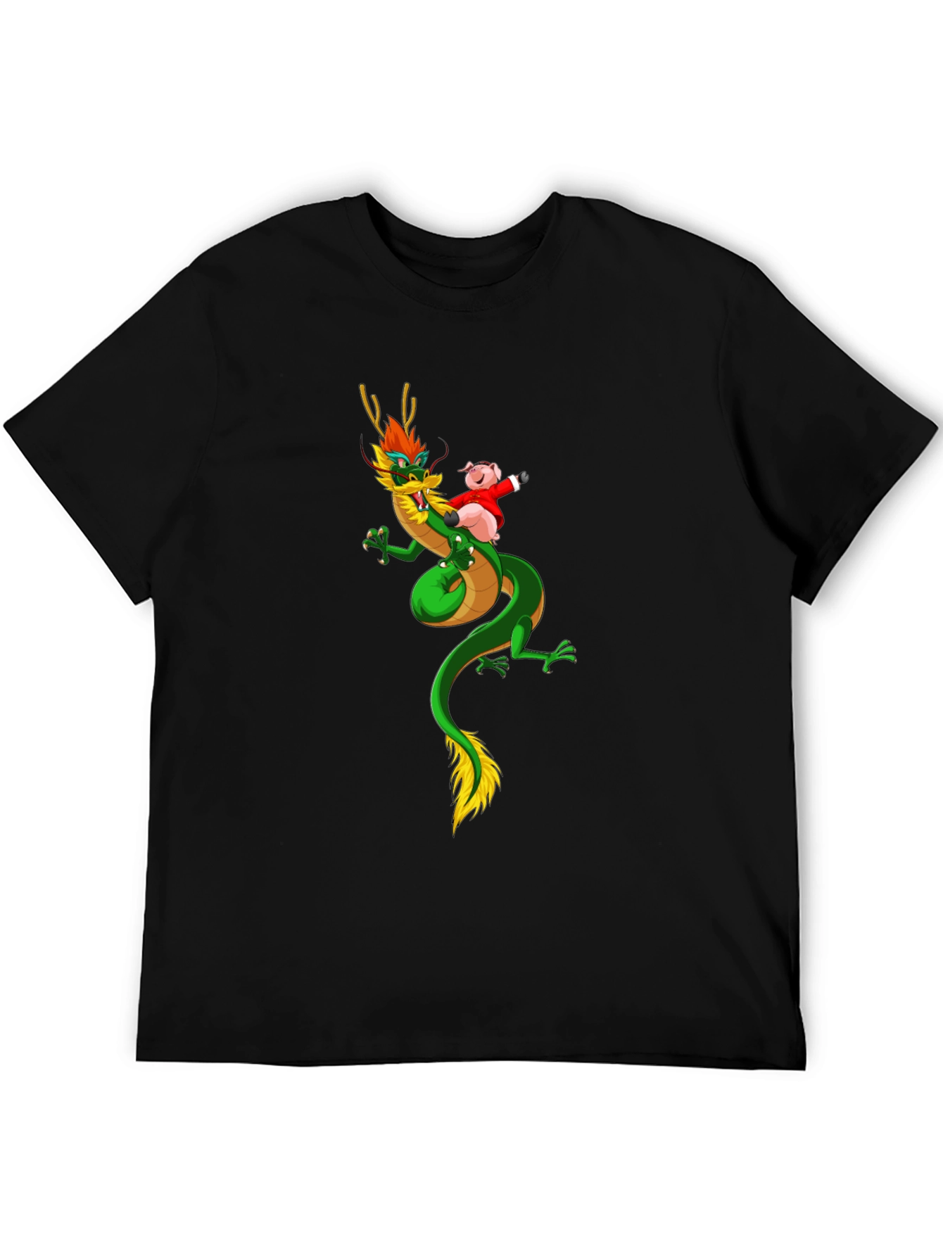 Dragon and Pig Funny Graphic Tee