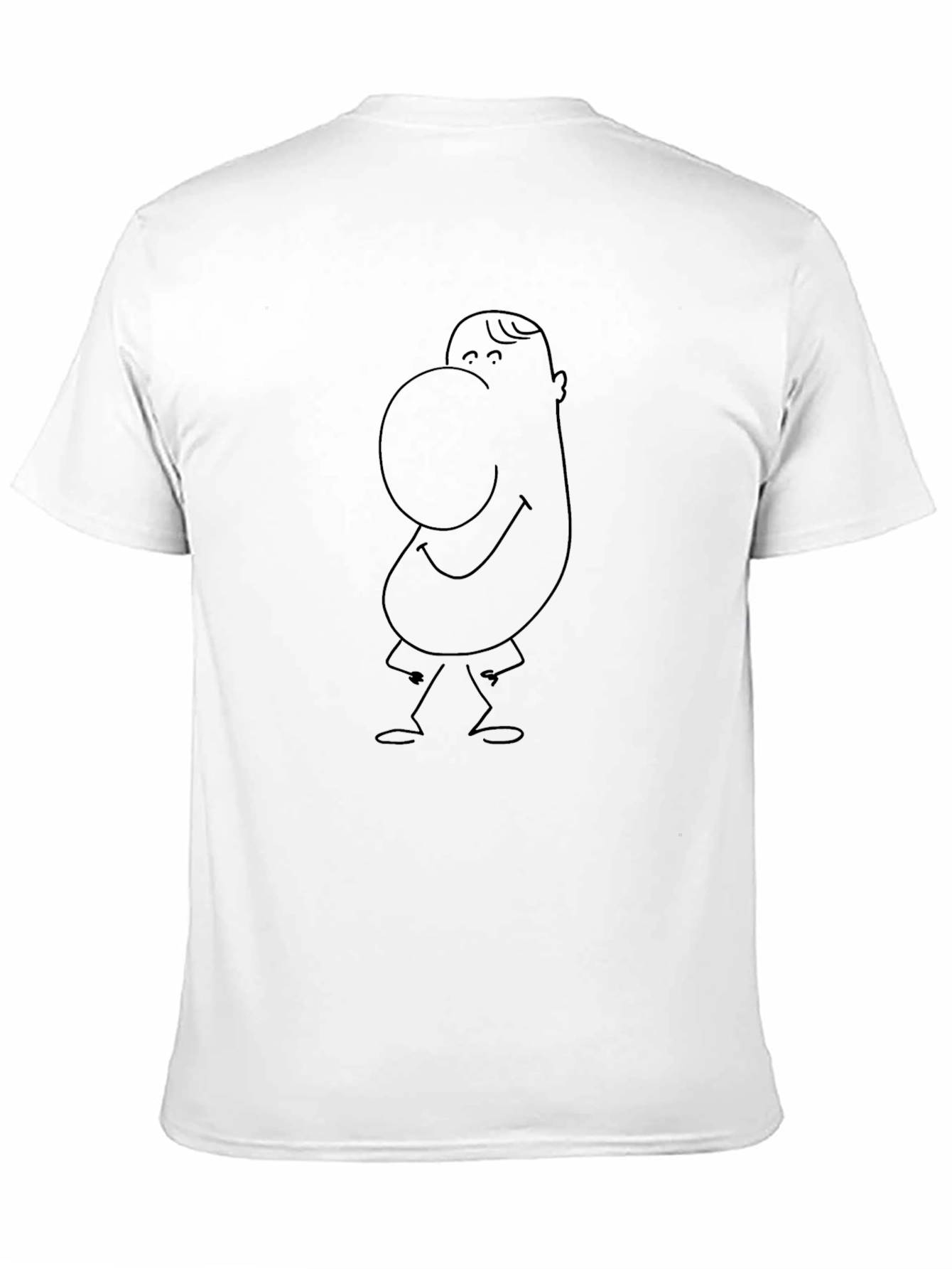 Black T-Shirt with Cartoon Character Design
