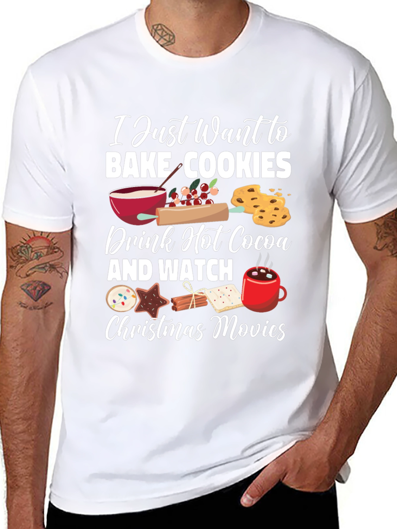 I Just Want to Bake Cookies Graphic T-Shirt