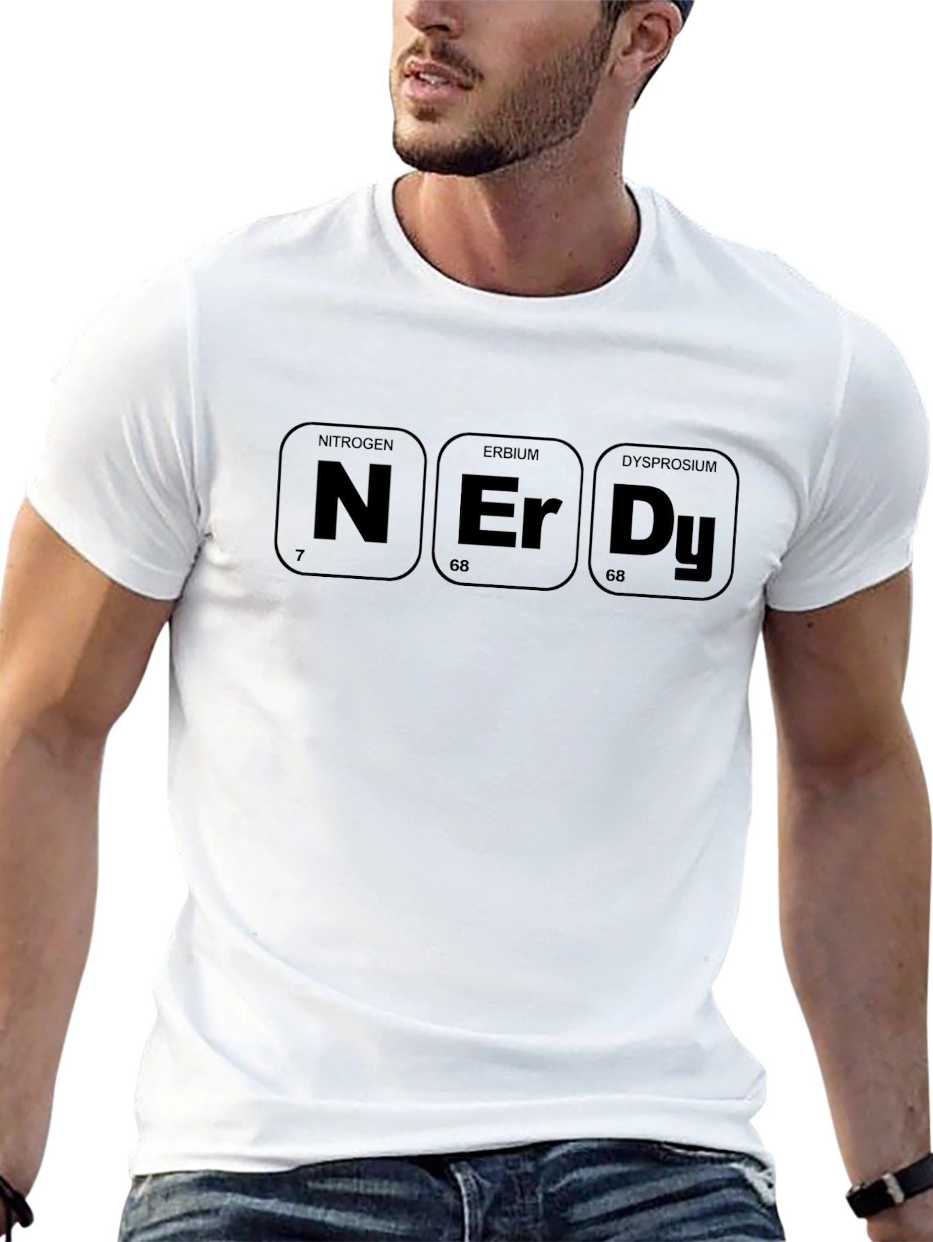 Nerdy Periodic Table Elements Black T-Shirt