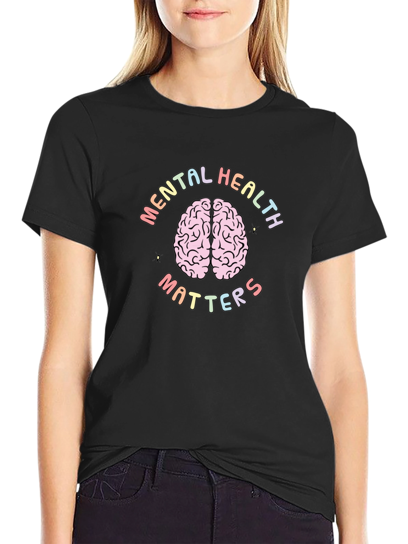 Mental Health Matters T-Shirt Brain Graphic Tee