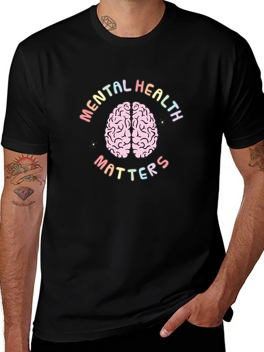 Mental Health Matters T-Shirt Brain Graphic Tee