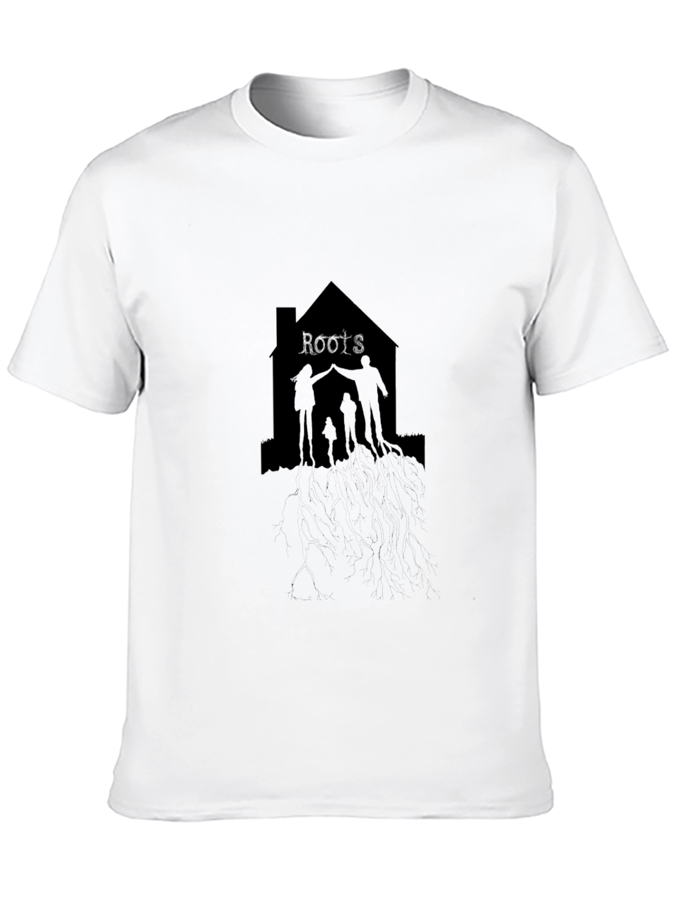 Roots Family Silhouette Black T-Shirt