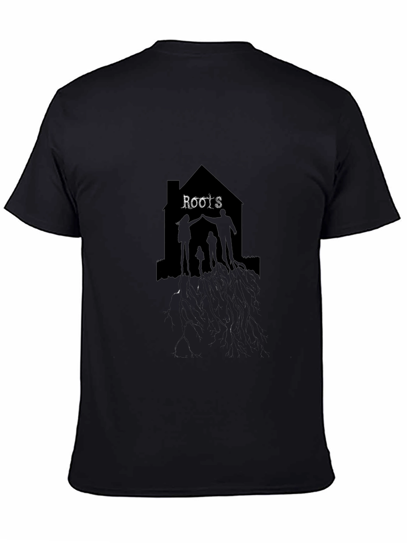 Roots Family Silhouette Black T-Shirt