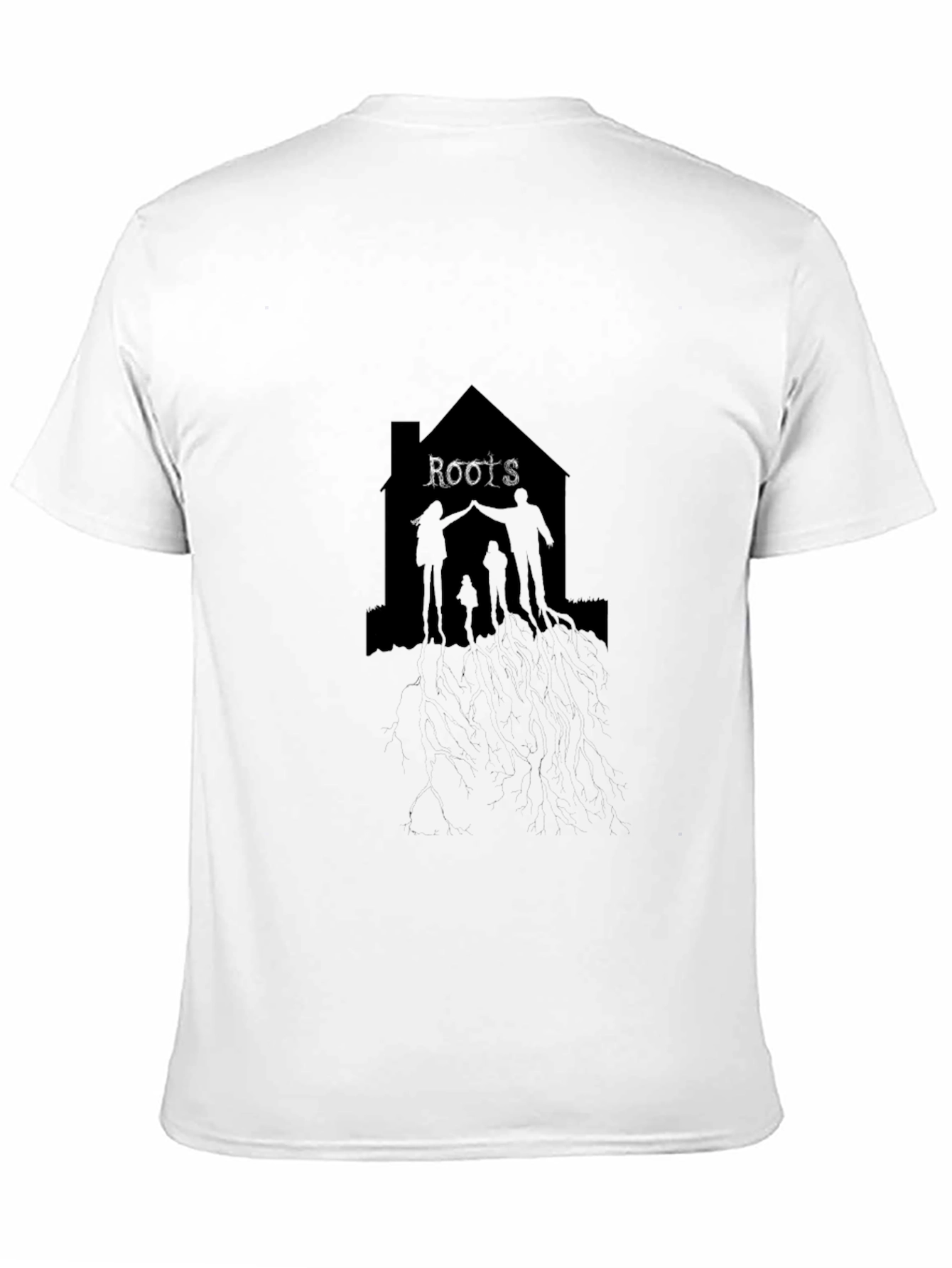 Roots Family Silhouette Black T-Shirt