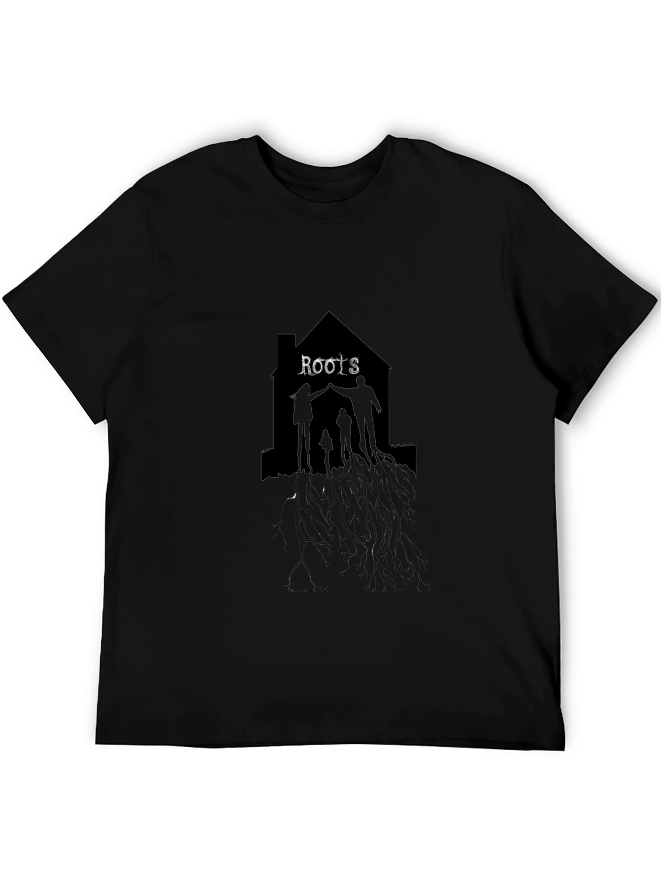 Roots Family Silhouette Black T-Shirt