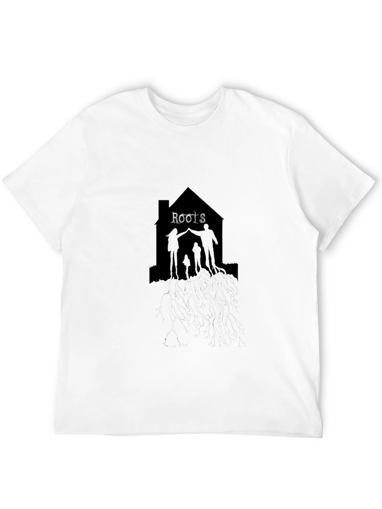 Roots Family Silhouette Black T-Shirt