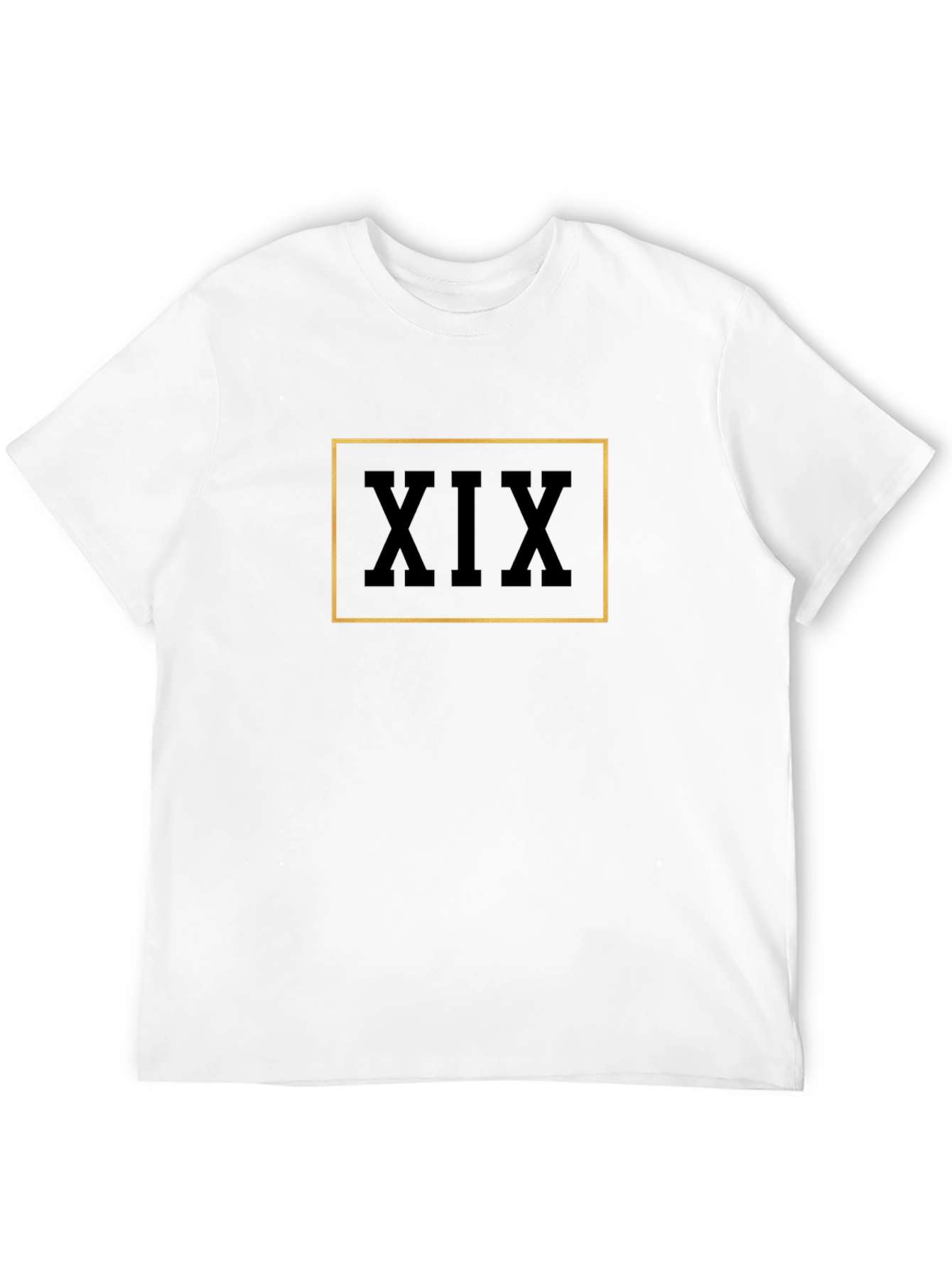 Mens Black T-Shirt with XIX Graphic