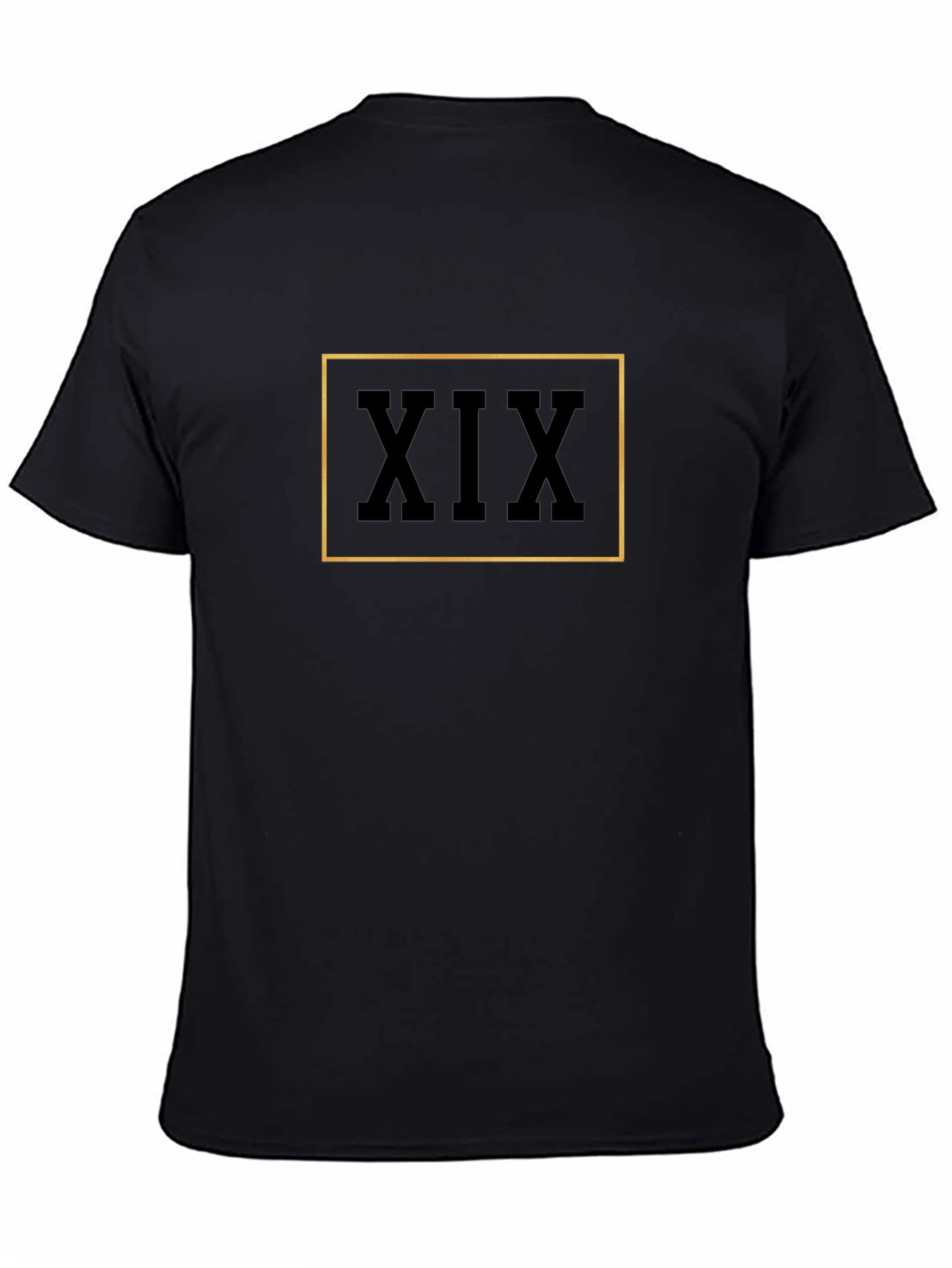 Mens Black T-Shirt with XIX Graphic