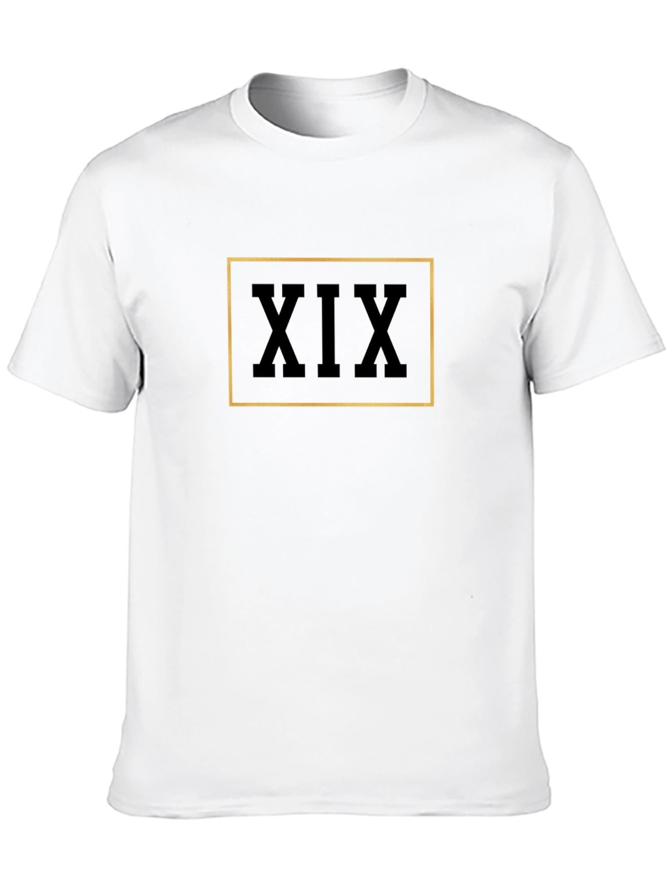 Mens Black T-Shirt with XIX Graphic